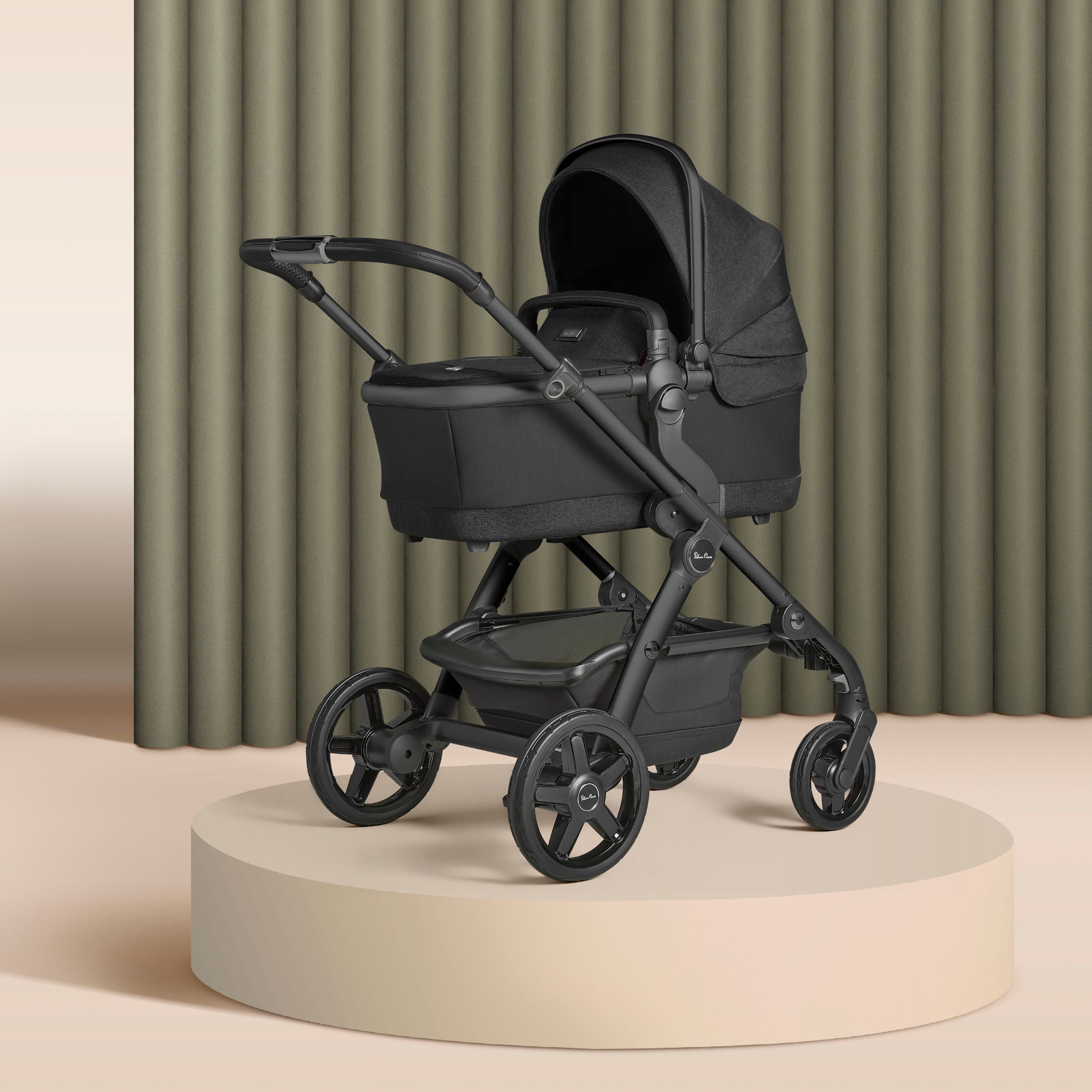 Silver Cross Wave Tandem Bassinet with Sustainable Fabrics - Tots to Teens Furniture