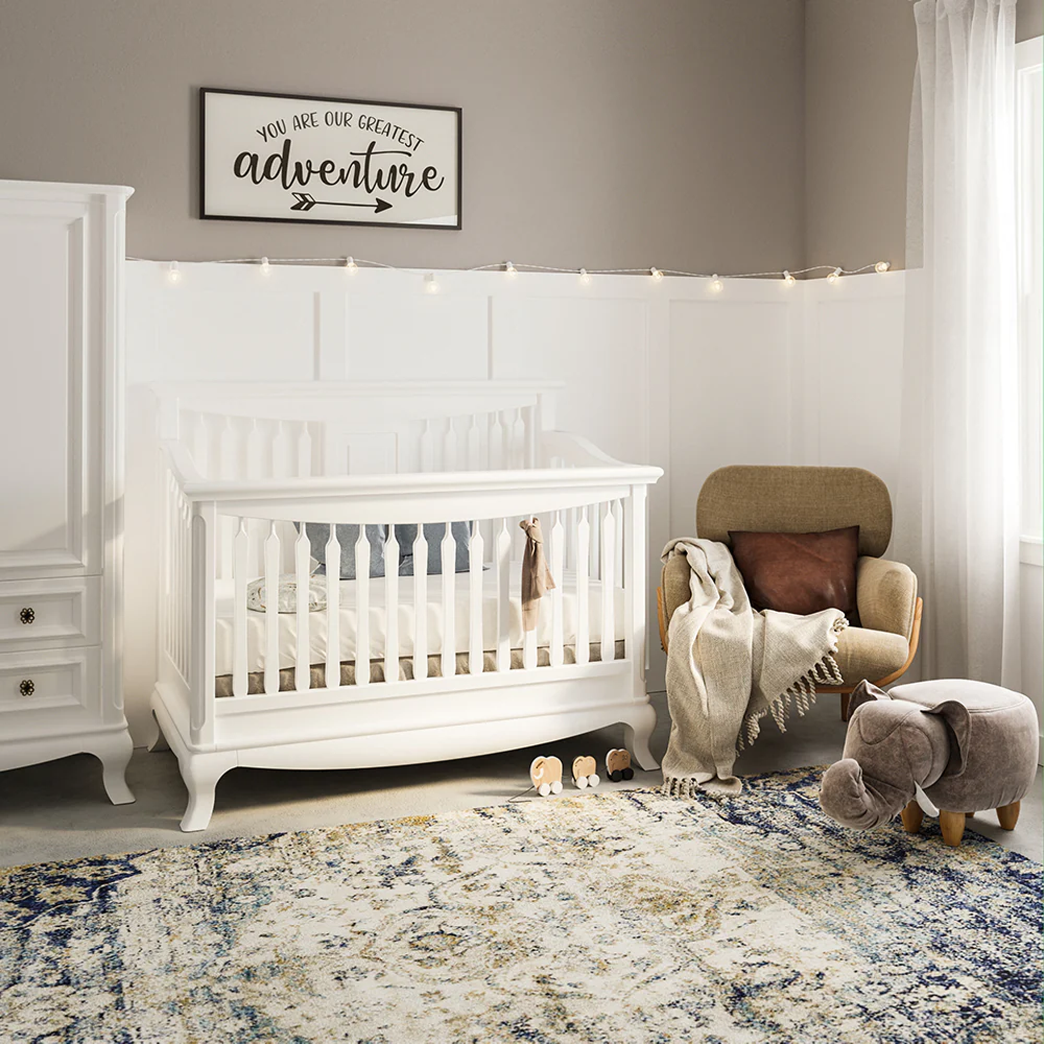 Antonio Convertible Crib with Open Panel - Tots to Teens Furniture