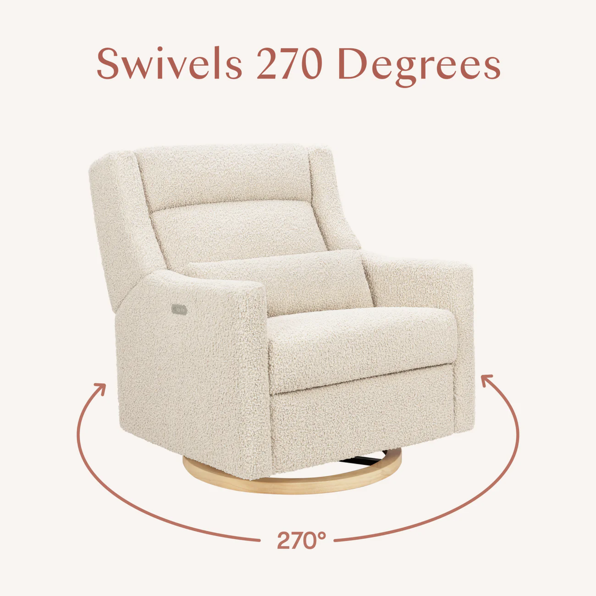 Kiwi Plus Power Recliner and Swivel Glider with Power Adjustable Headrest and USB Port | Tots to Teens Furniture