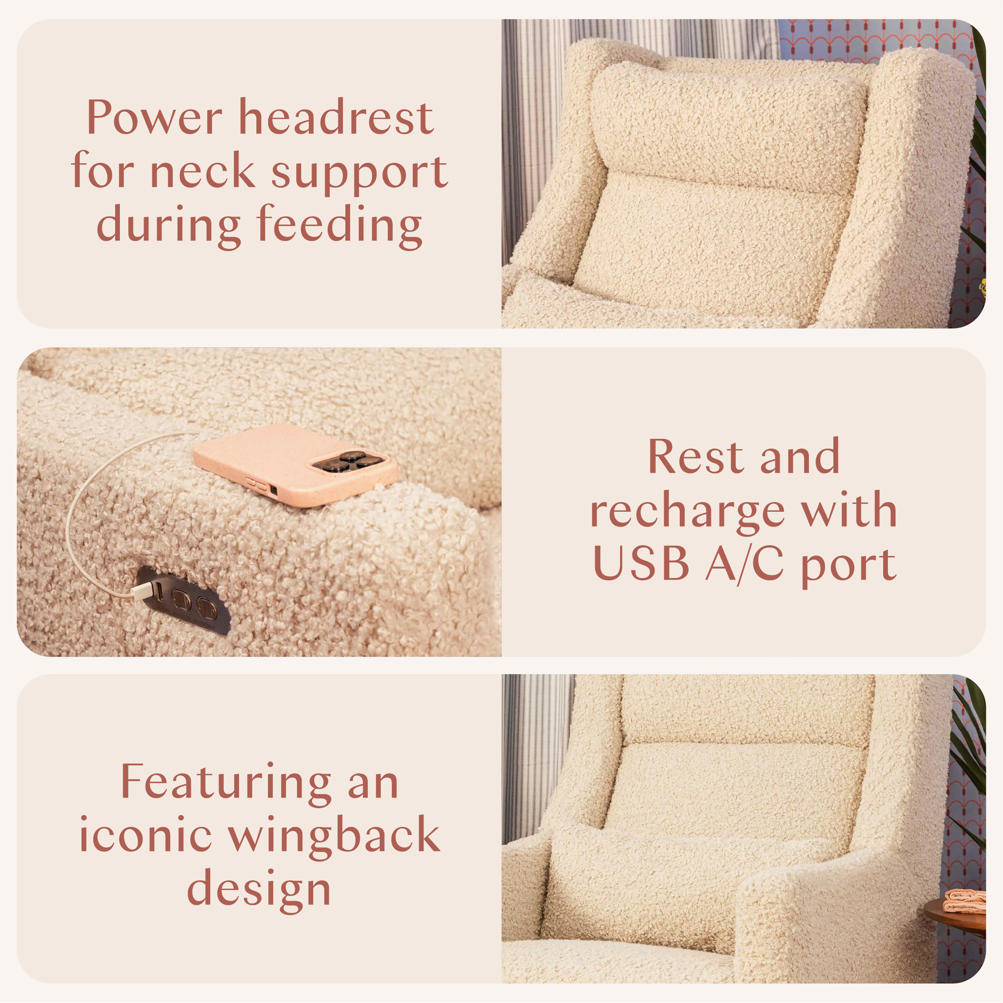 Kiwi Plus Power Recliner and Swivel Glider with Power Adjustable Headrest and USB Port | Tots to Teens Furniture