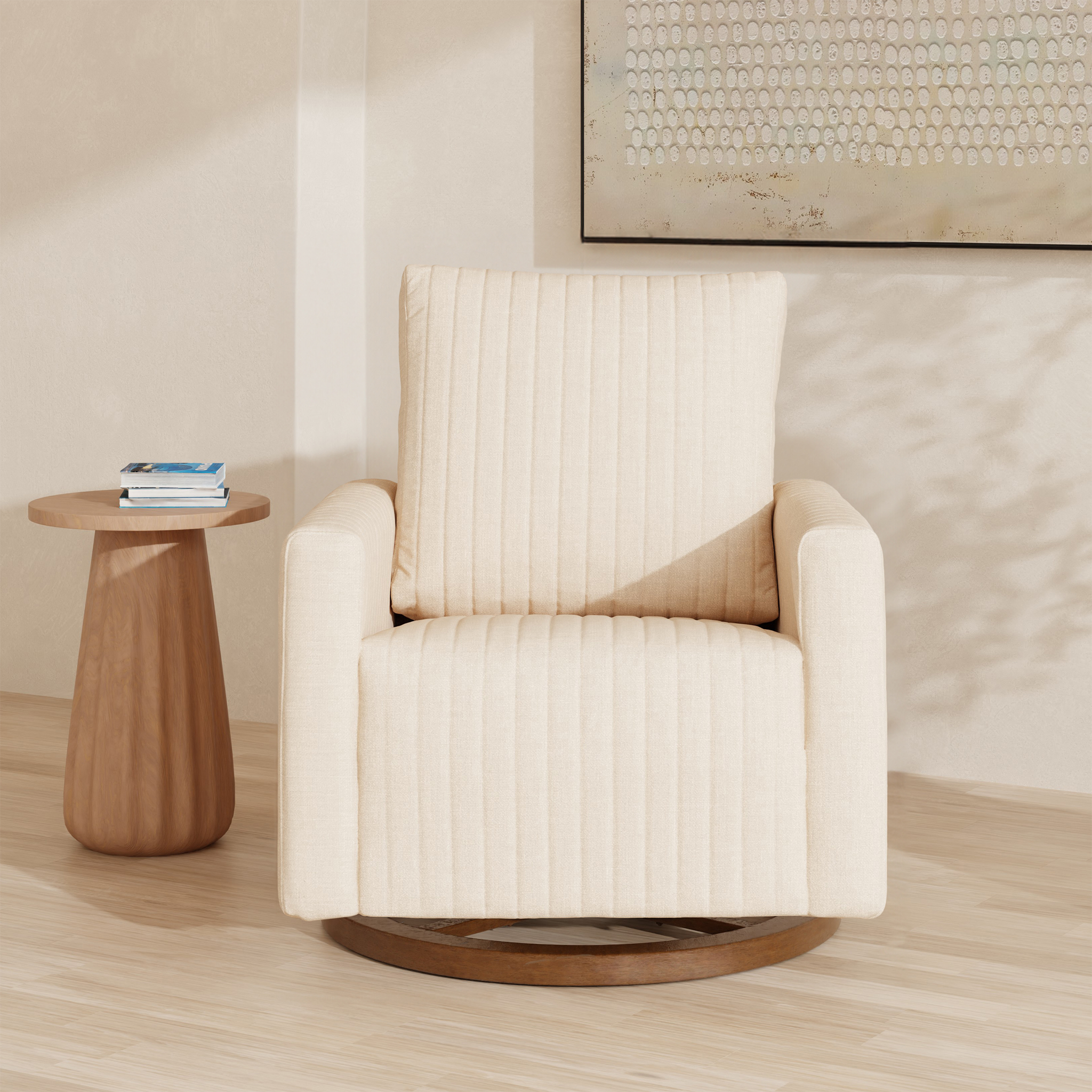 Poe Channeled Swivel Glider - Tots to Teens Furniture