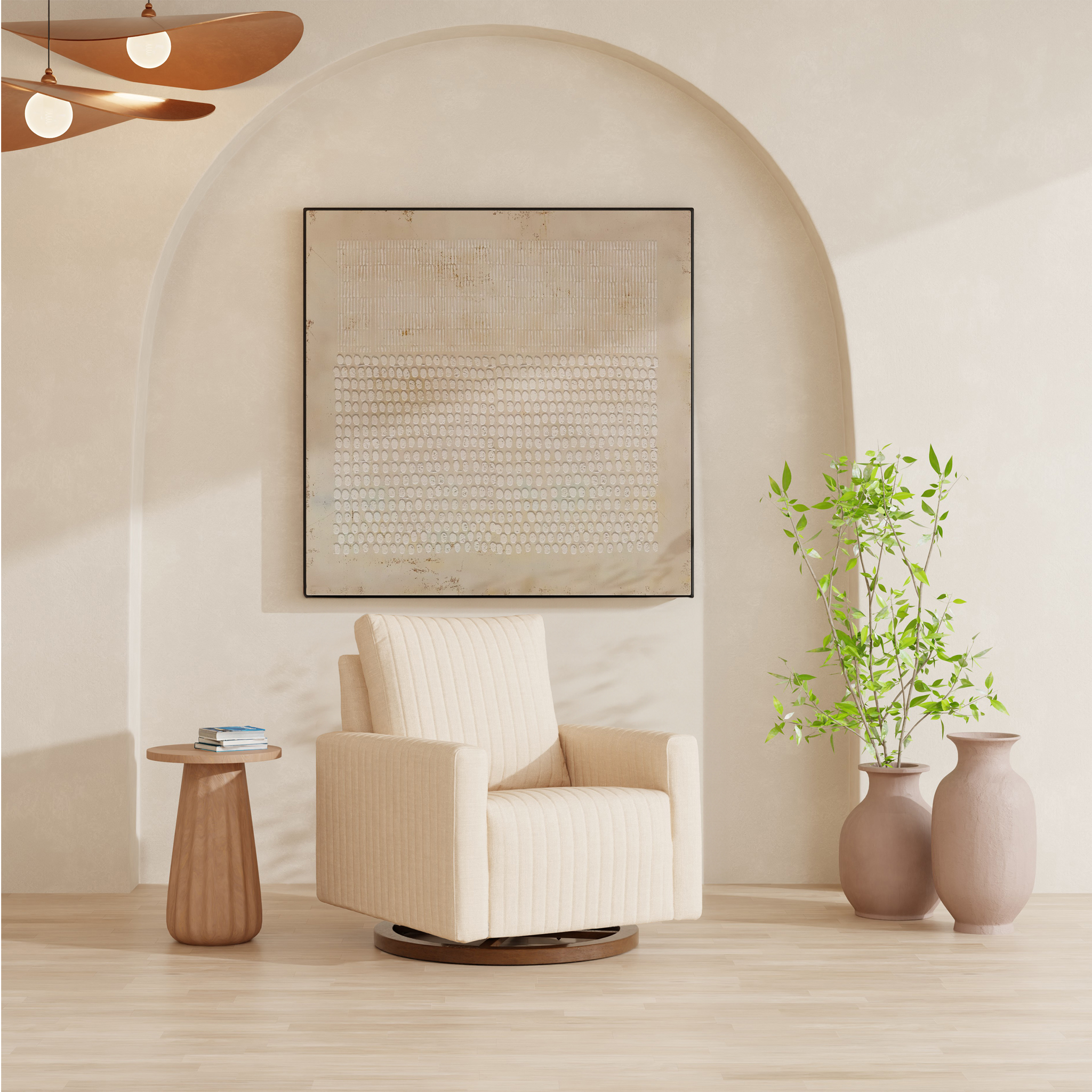 Poe Channeled Swivel Glider - Tots to Teens Furniture