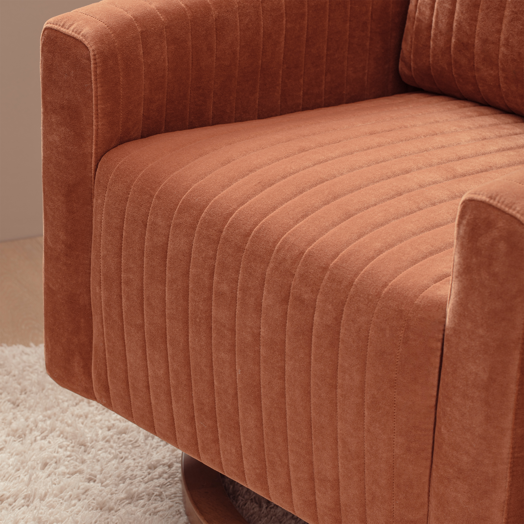 Poe Channeled Swivel Glider - Tots to Teens Furniture