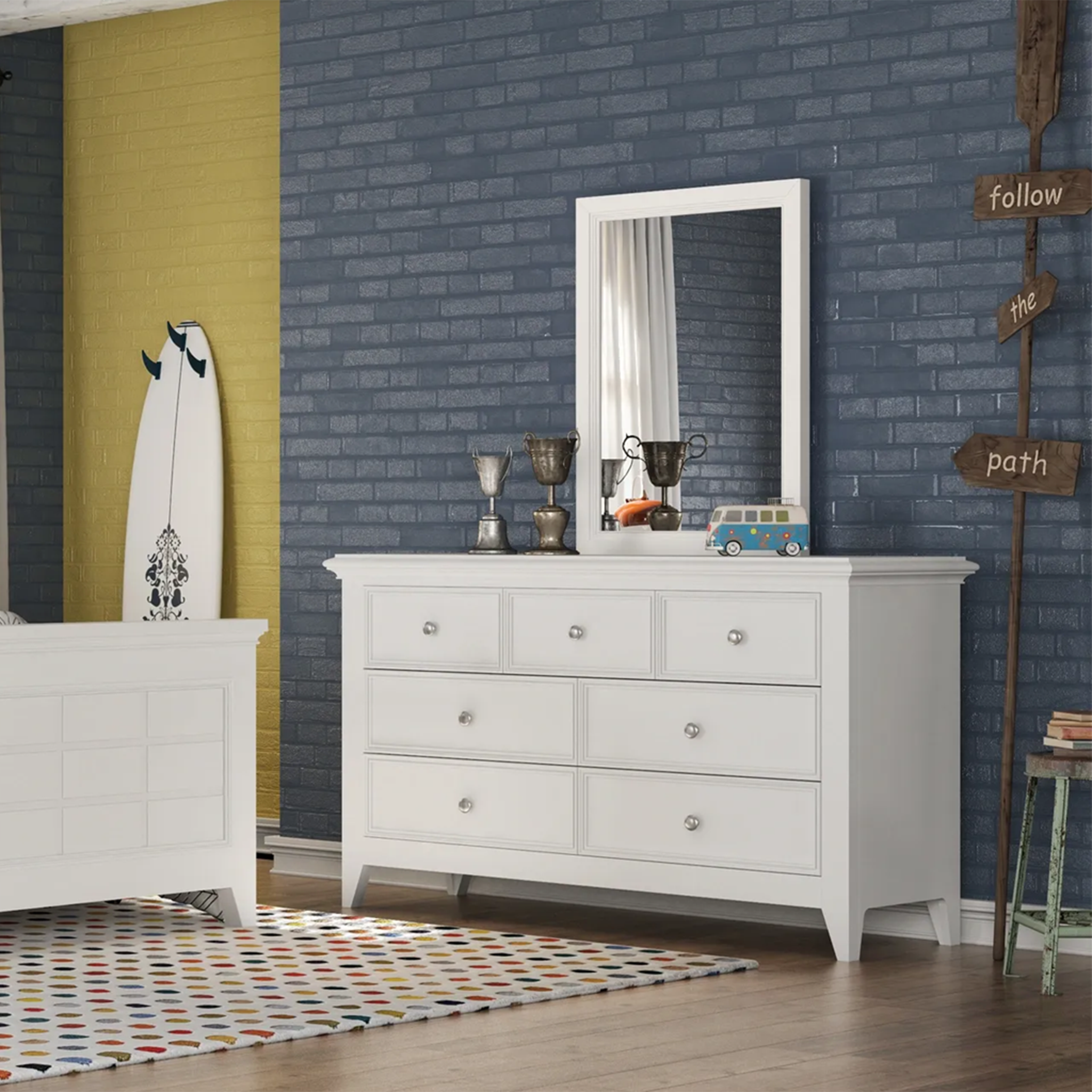 Bailey Vertical Mirror - Tots to Teens Furniture