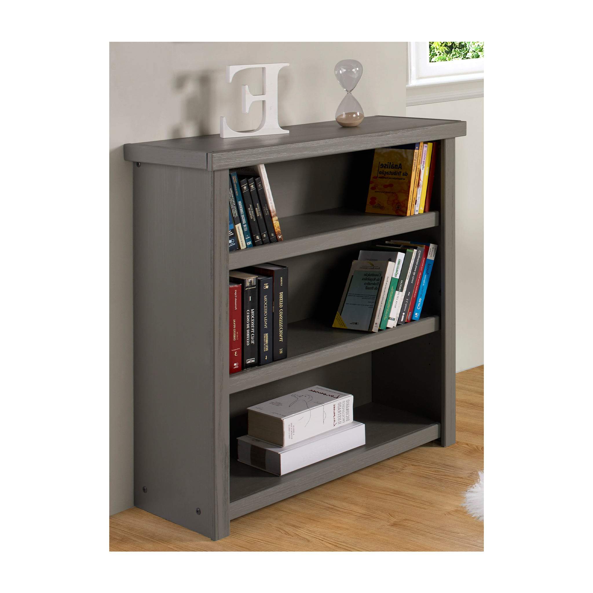 Wire Brushed Bookcase in Gray - Tots to Teens Furniture