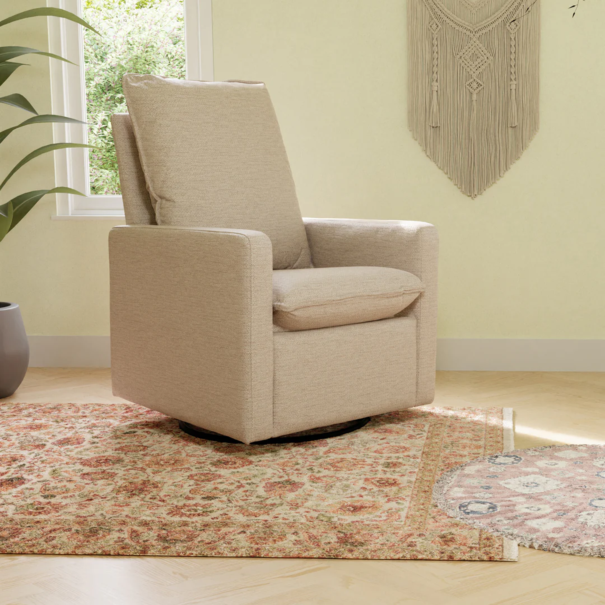 Cali Pillowback Swivel Glider - Tots to Teens Furniture