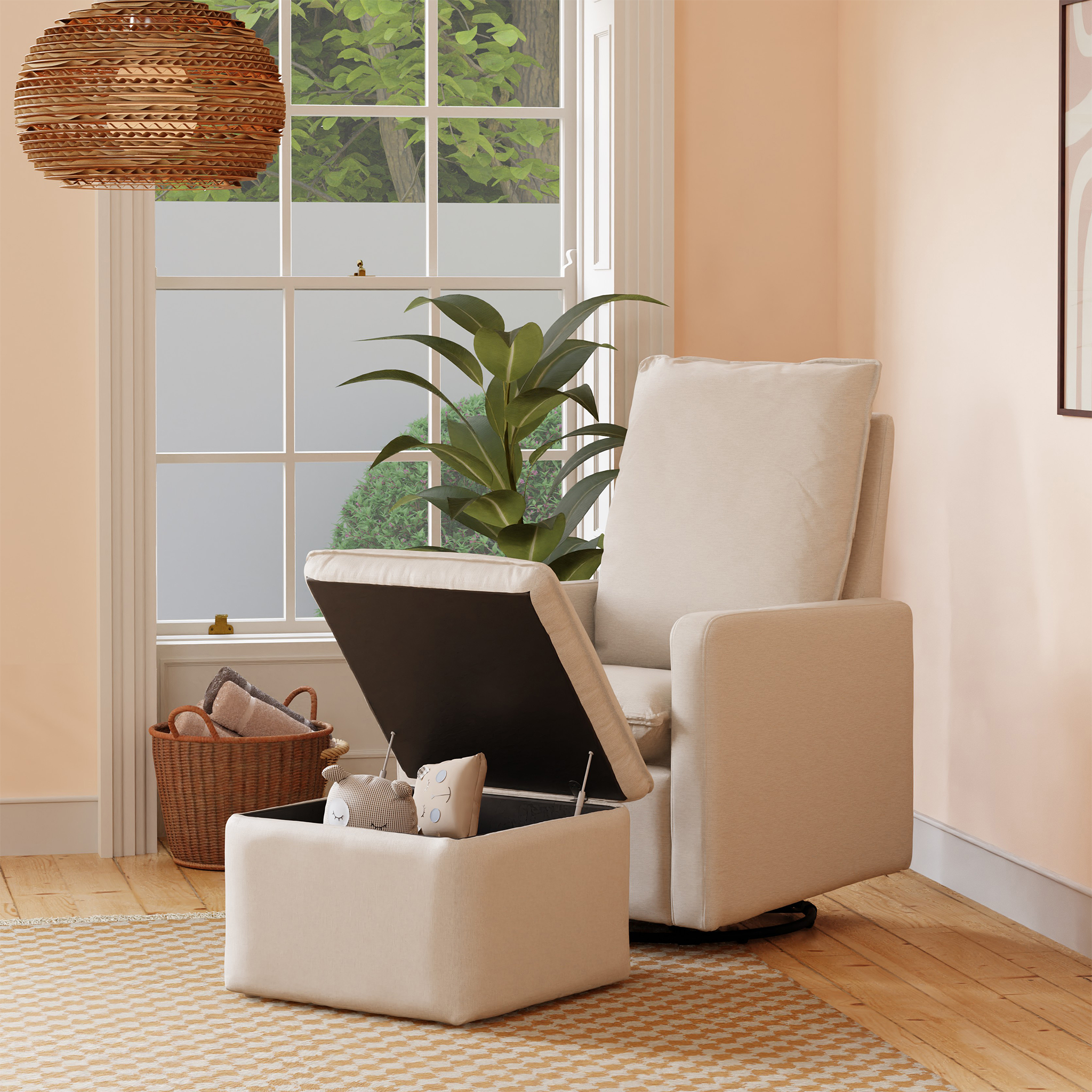 Cali Storage Ottoman - Tots to Teens Furniture