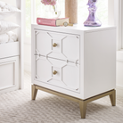 Chelsea 2 Drawer Decorative Lattice Nightstand - Tots to Teens Furniture