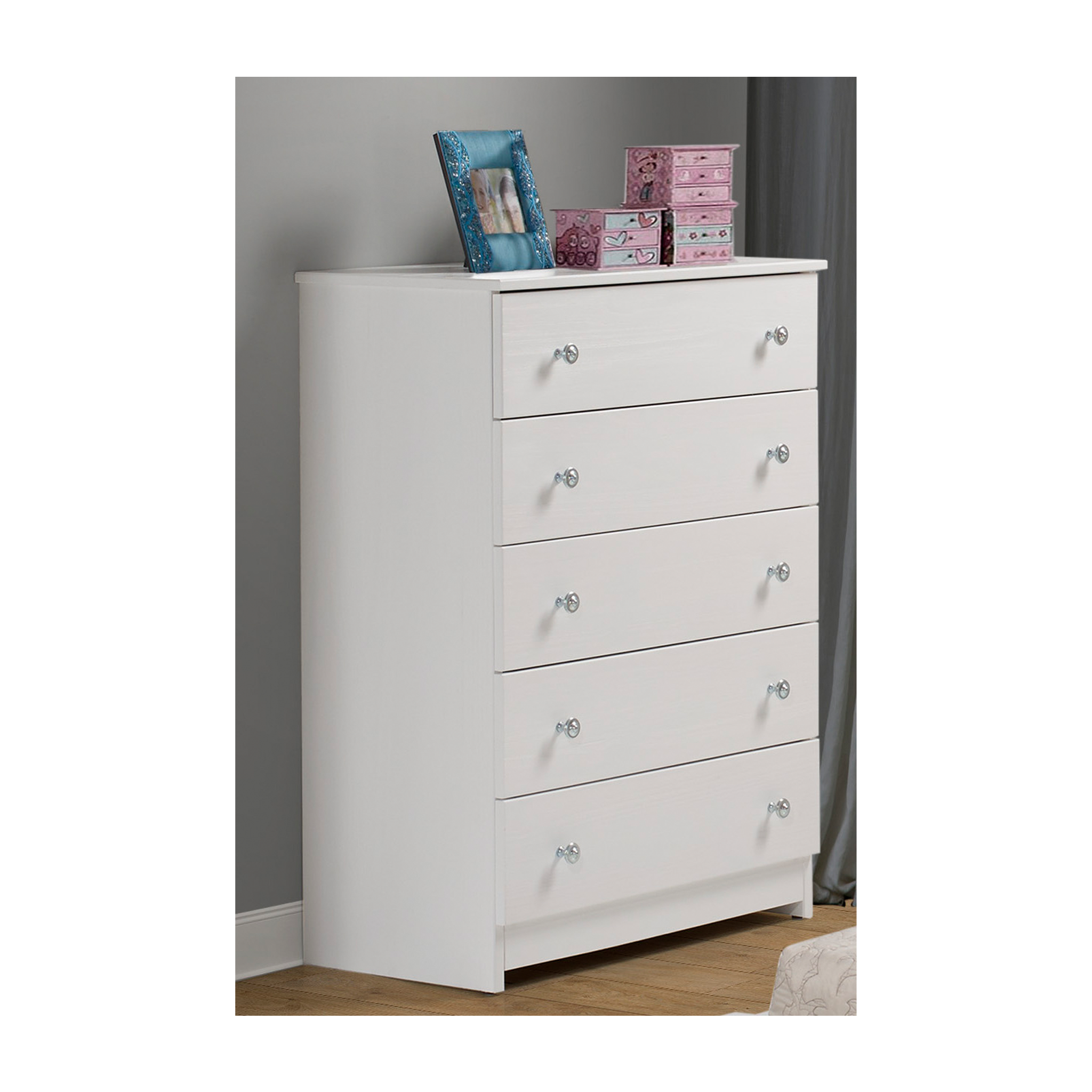 Wire Brushed 5 Drawer Chest - Tots to Teens Furniture