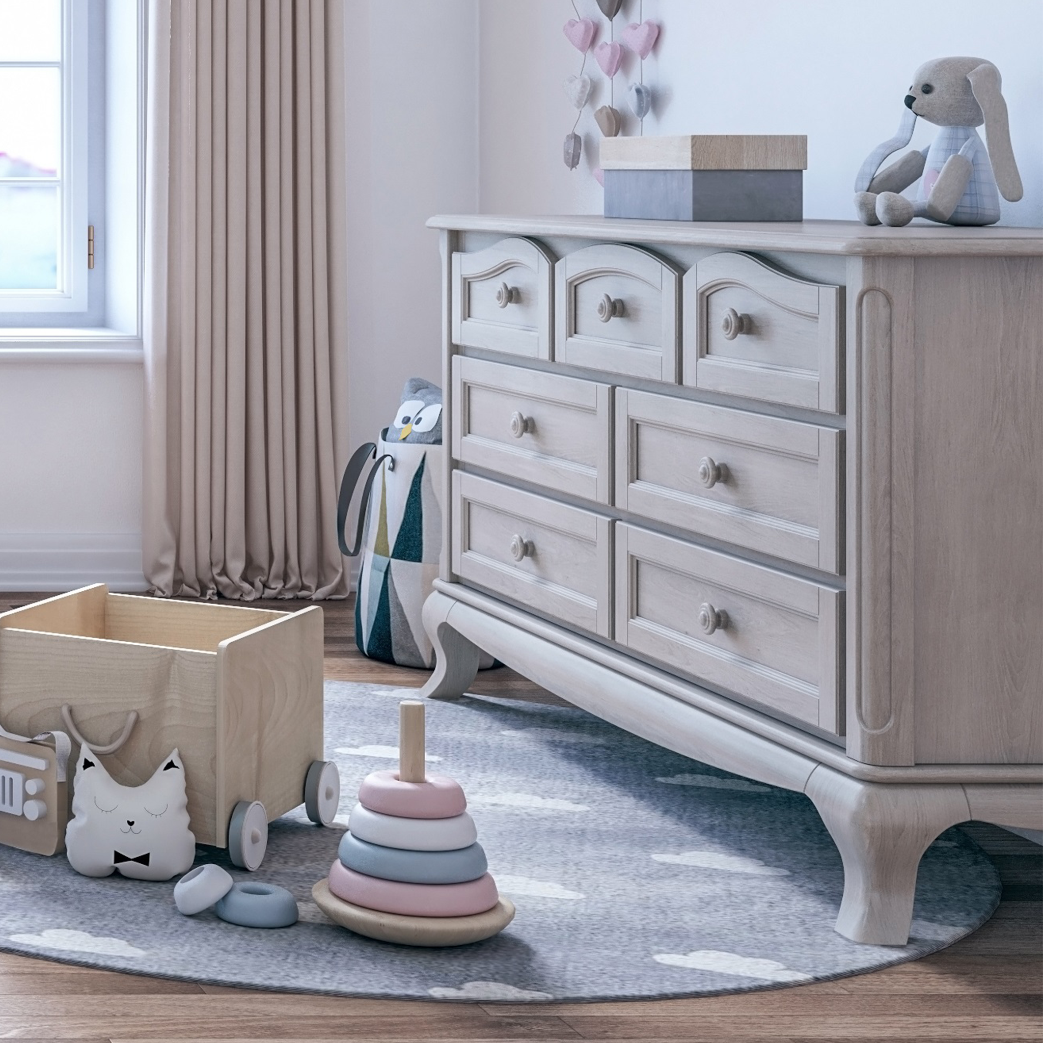 Romina Cleopatra Double Dresser - Tots to Teens Furniture