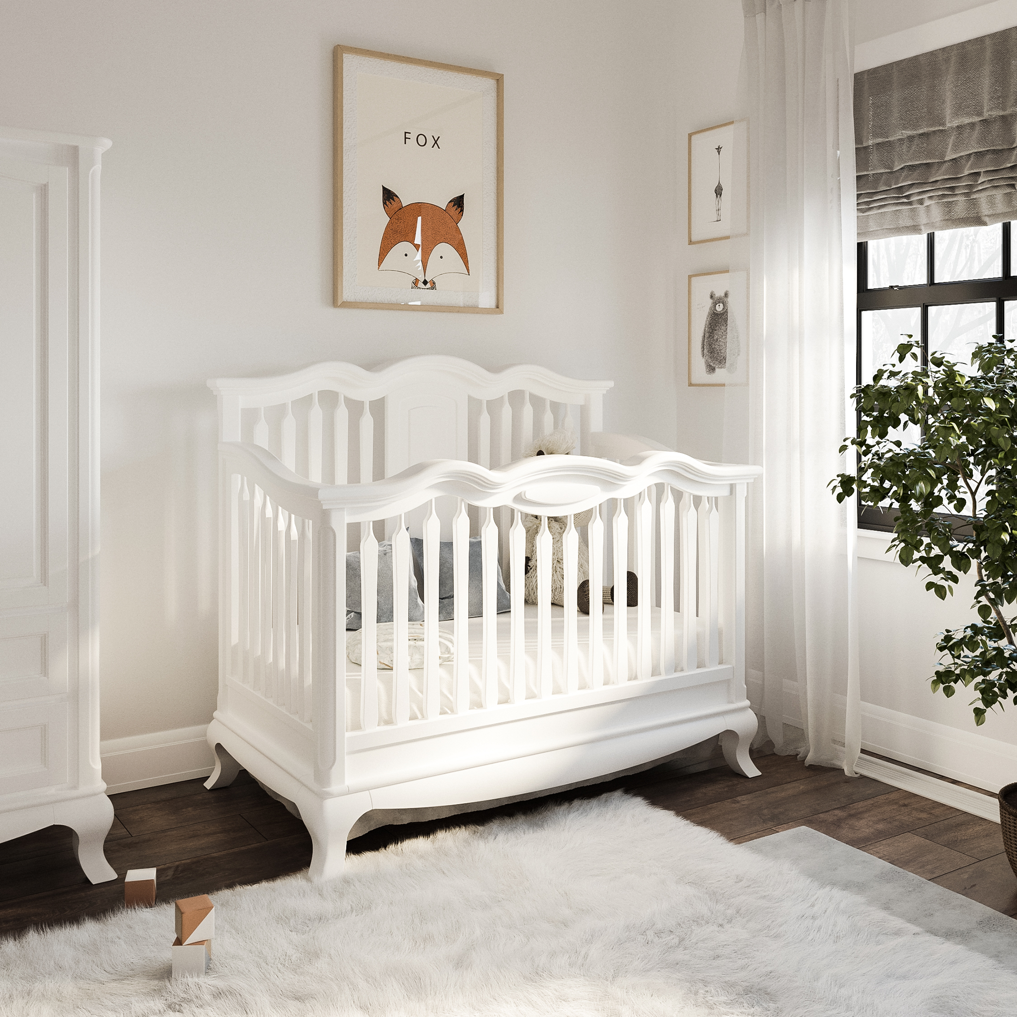 Cleopatra Convertible Crib with Open Panel - Tots to Teens Furniture