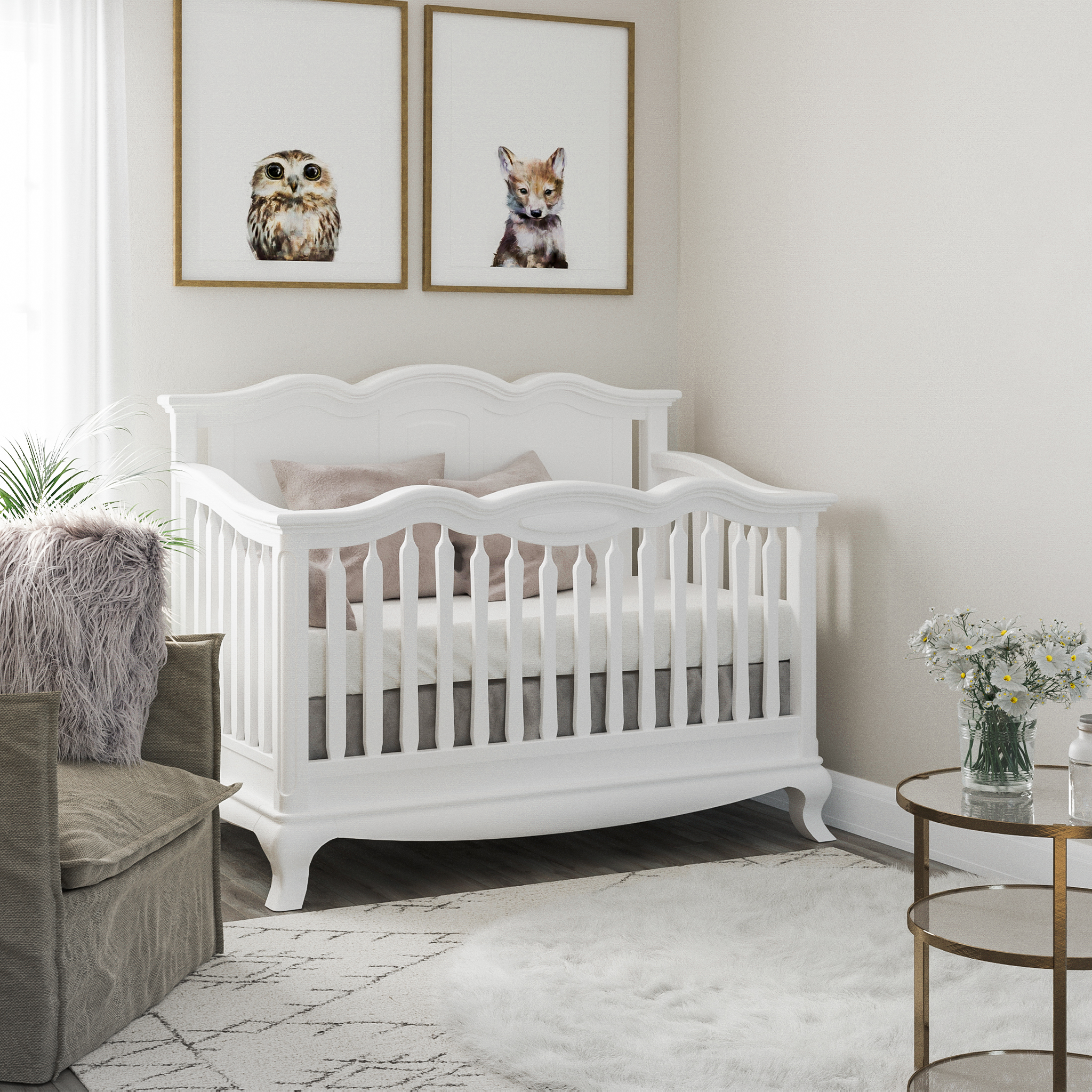 Cleopatra Convertible Crib with Solid Panel - Tots to Teens Furniture