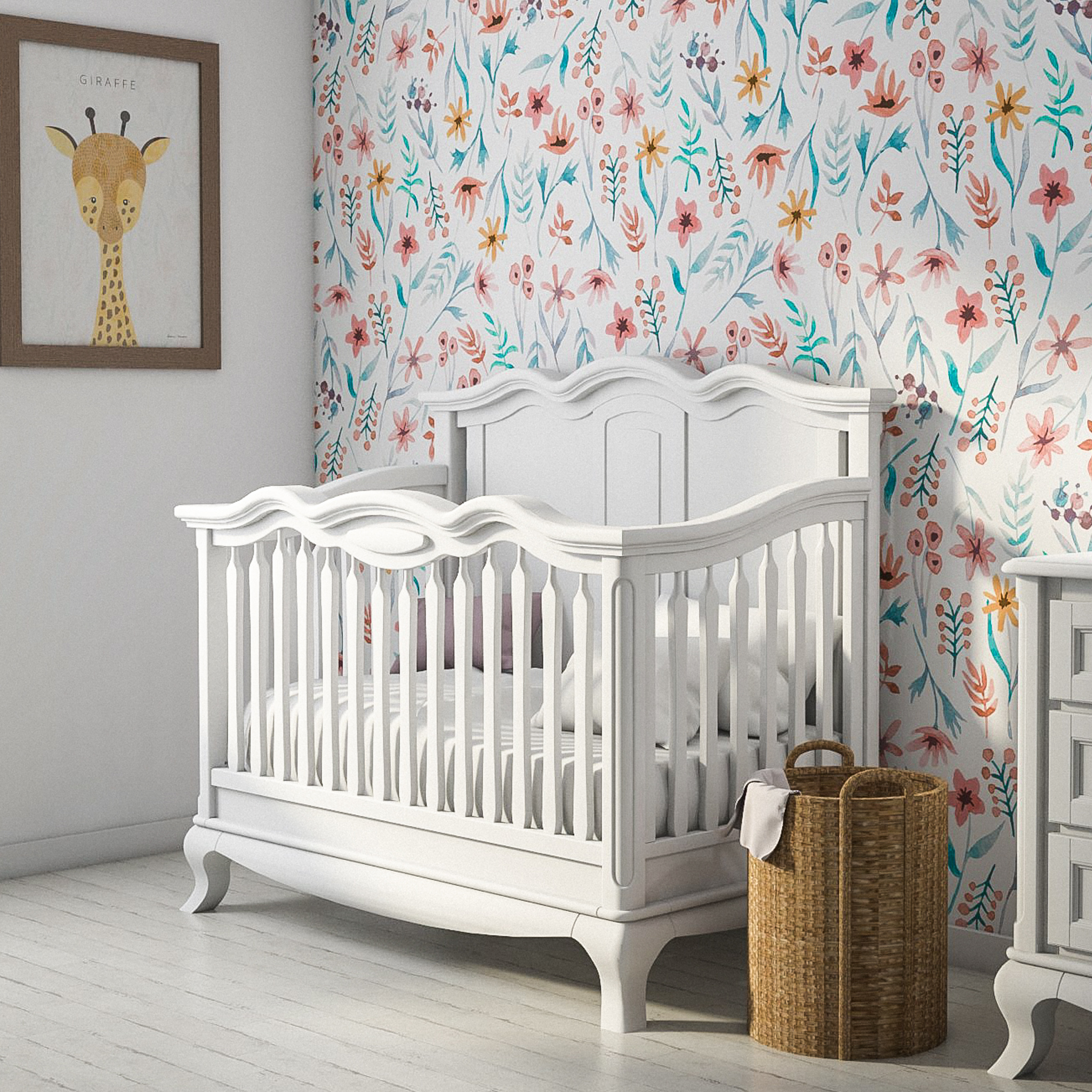 Cleopatra Convertible Crib with Solid Panel - Tots to Teens Furniture