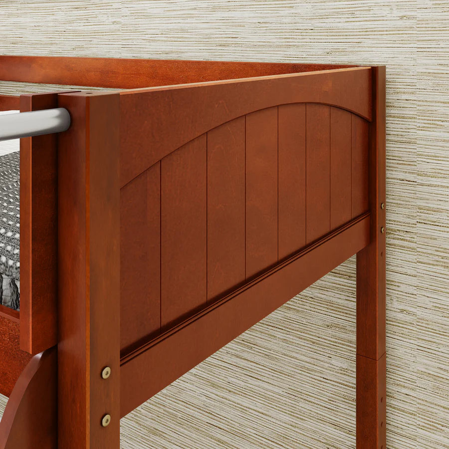 High Corner Triple Loft Bunk Bed with Stairs - Tots to Teens Furniture