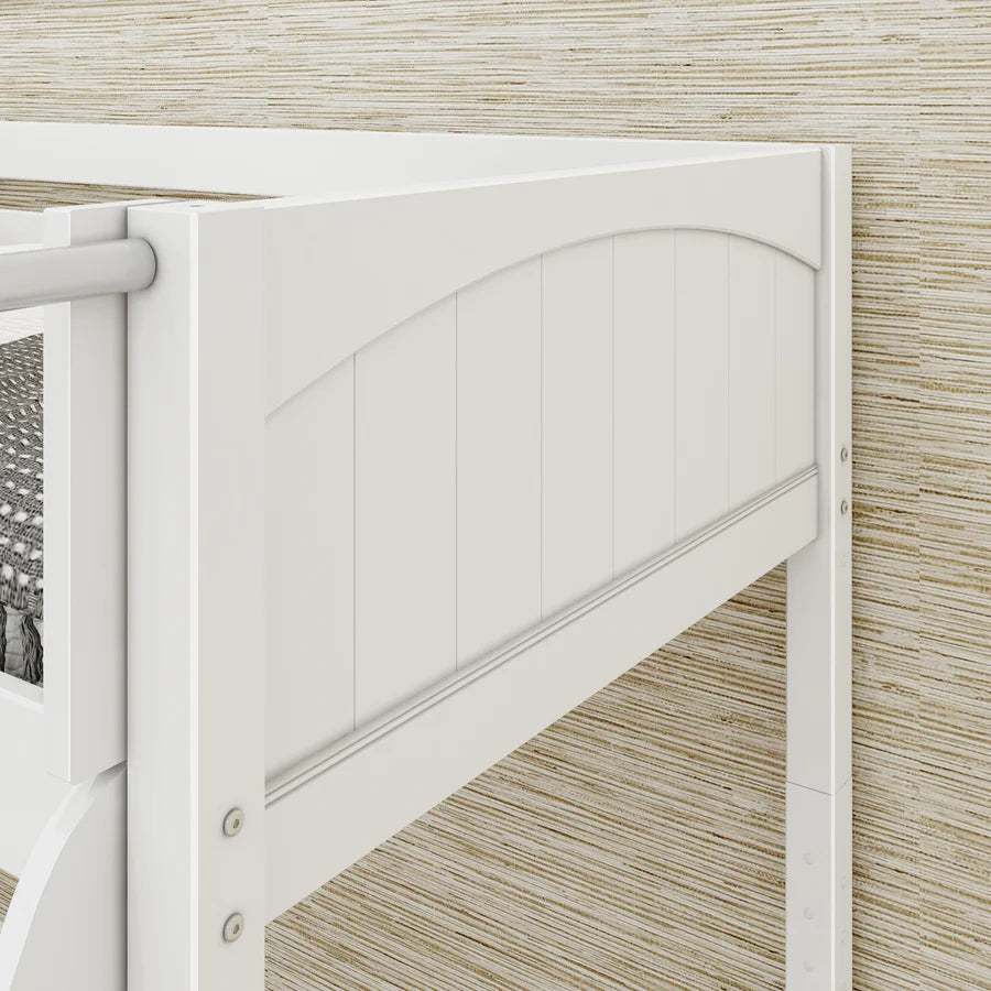 High Corner Triple Loft Bunk Bed with Stairs - Tots to Teens Furniture