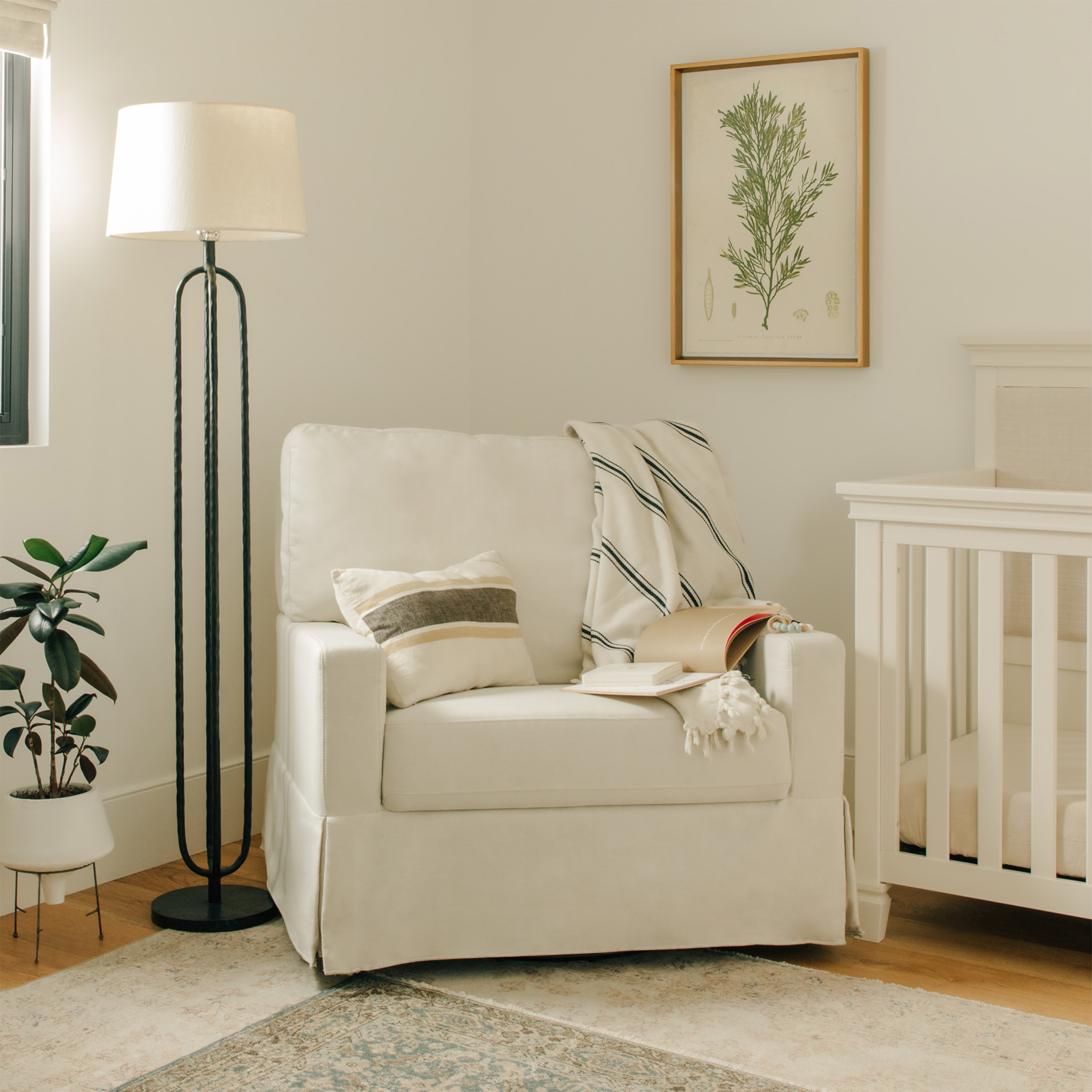 Crawford Chair and a Half Pillowback Comfort Swivel Glider - Tots to Teens Furniture