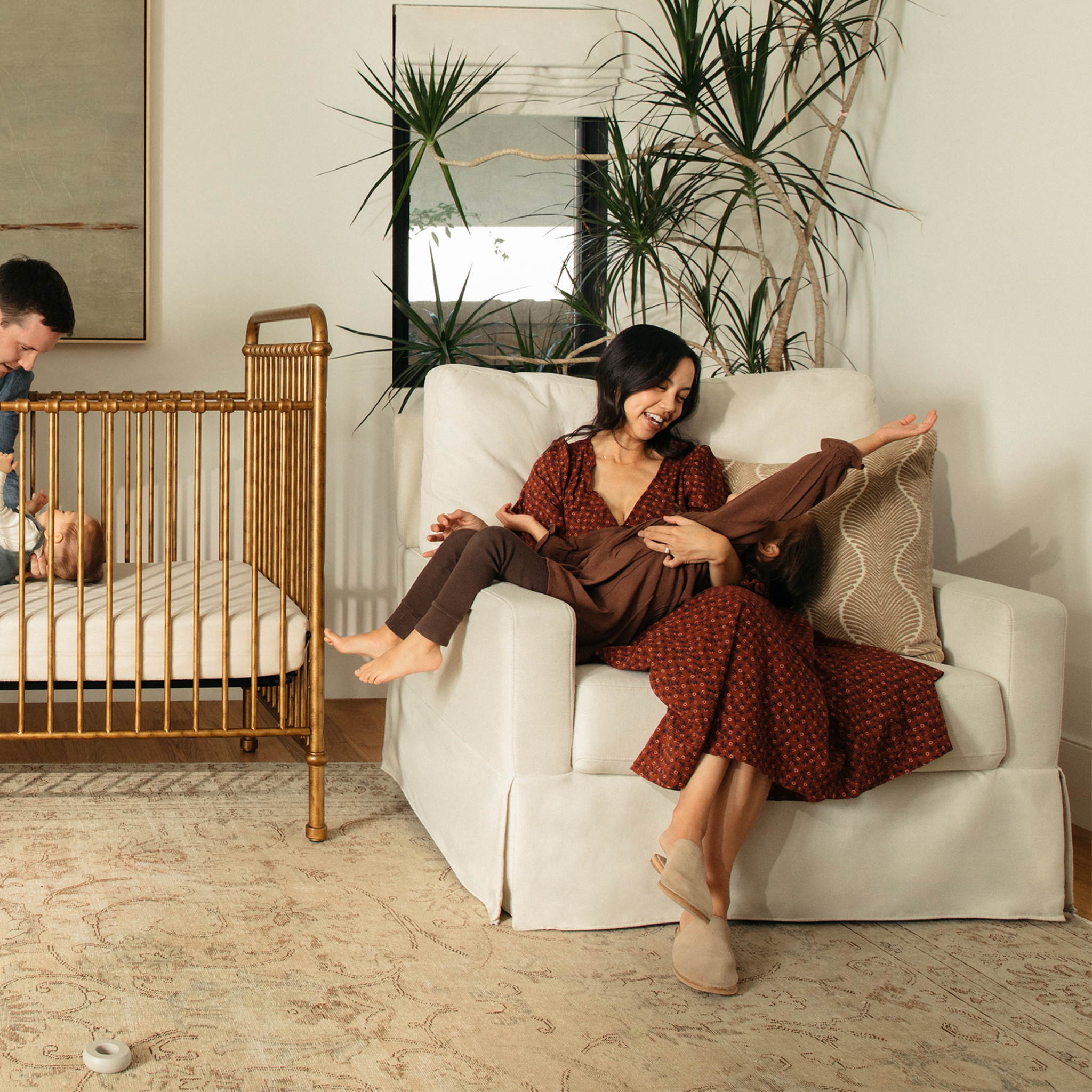 Crawford Chair and a Half Pillowback Comfort Swivel Glider - Tots to Teens Furniture