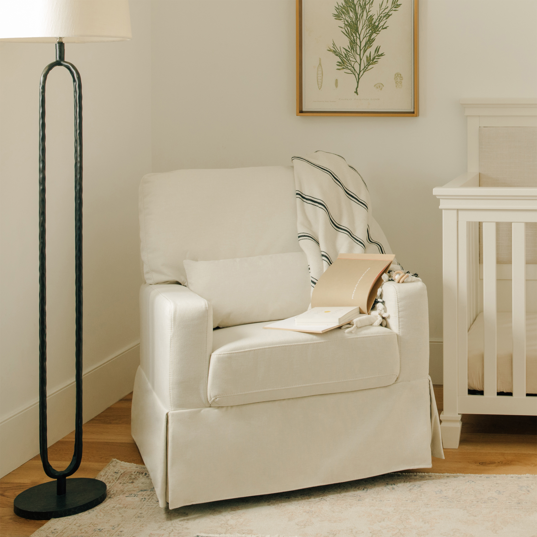 Crawford Pillowback Comfort Swivel Glider - Tots to Teens Furniture