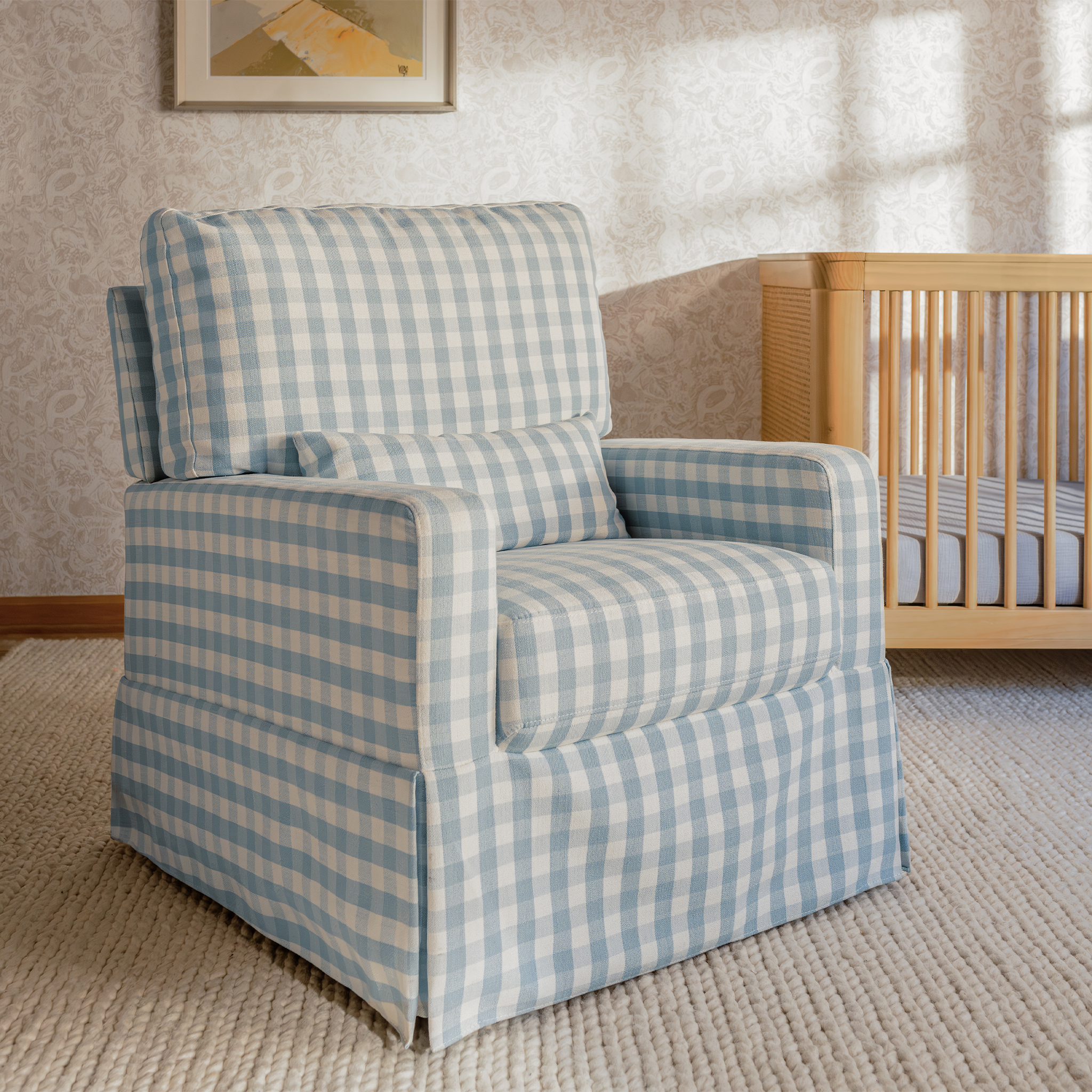 Crawford Pillowback Comfort Swivel Glider - Tots to Teens Furniture