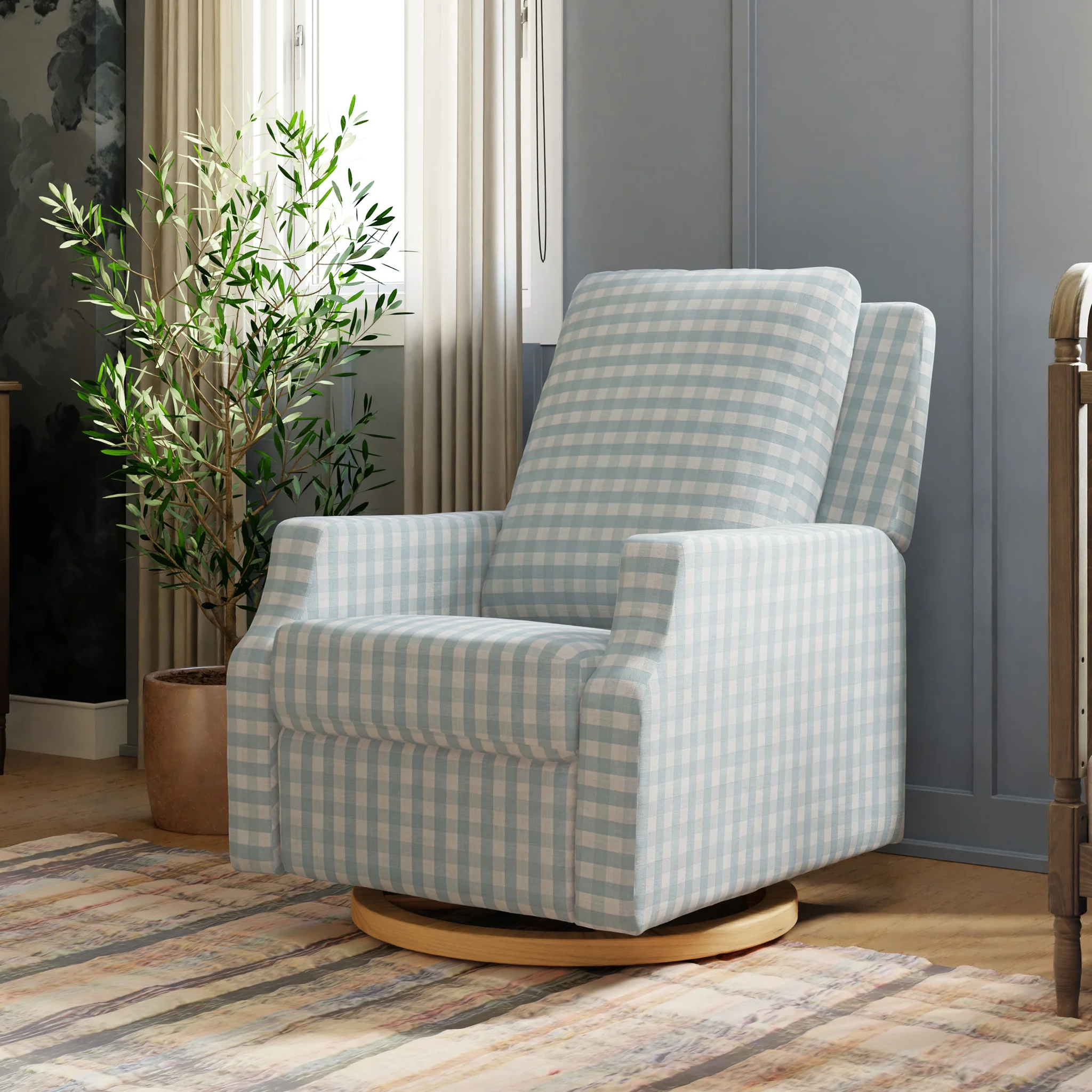 Crewe Swivel Glider Recliner - Tots to Teens Furniture