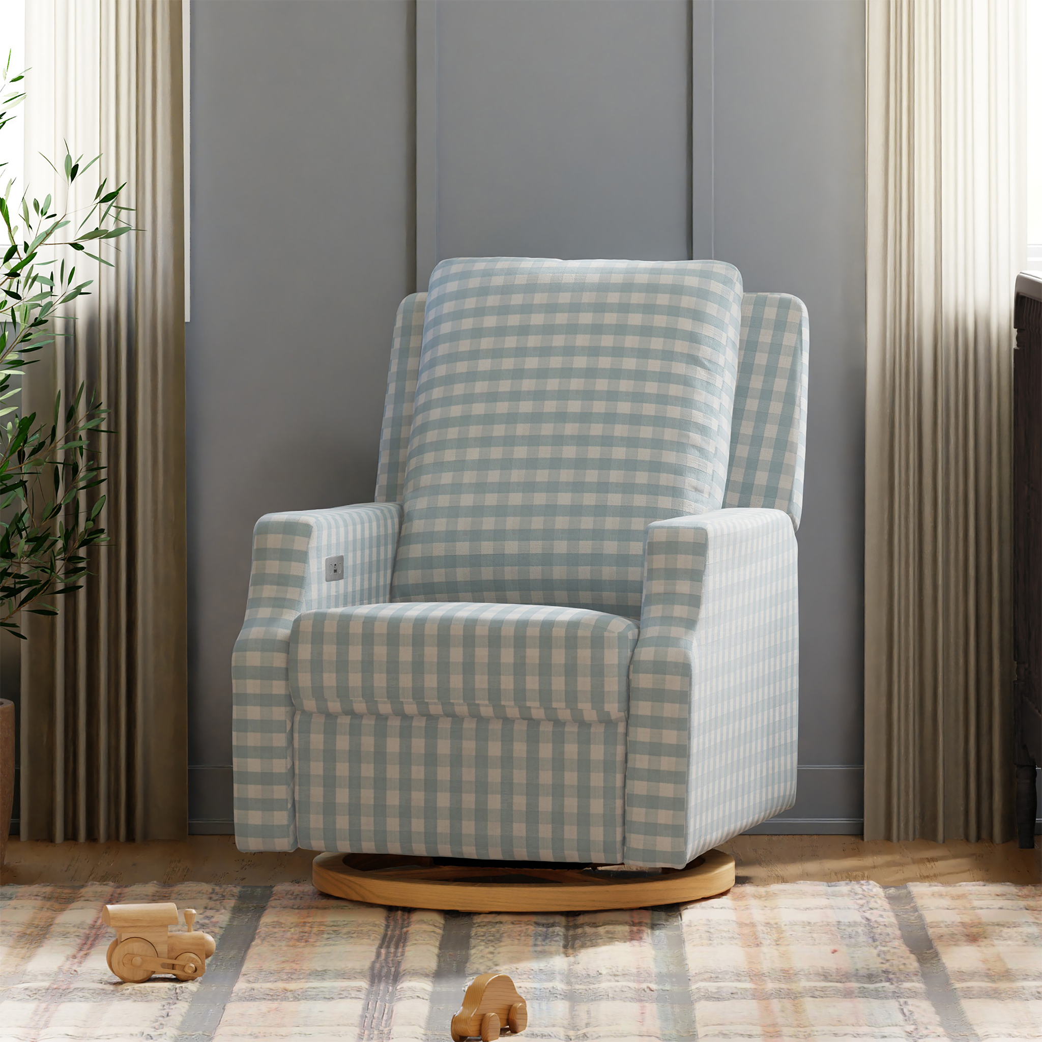 Crewe Power Swivel Glider Recliner - Tots to Teens Furniture