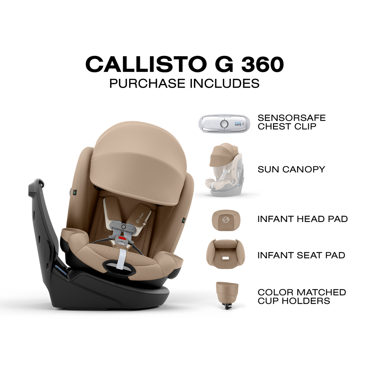 CYBEX Callisto G 360 Rotating All-in-One Convertible Car Seat