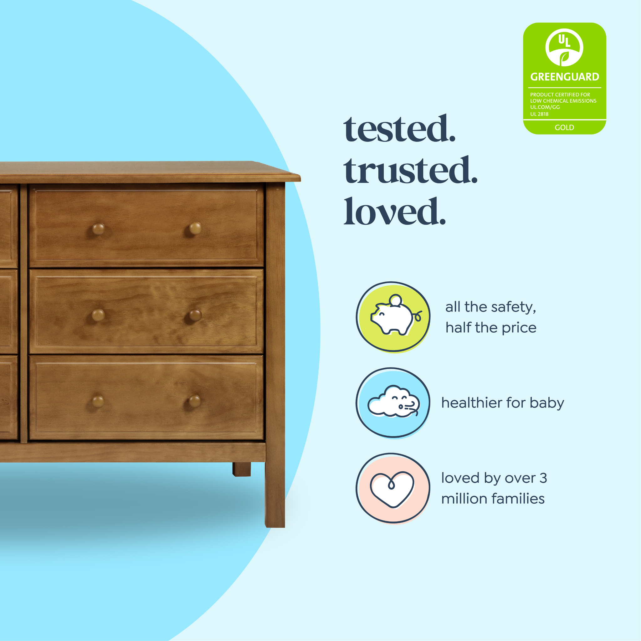 Jayden 6-Drawer Double Wide Dresser | Tots to Teens Furniture