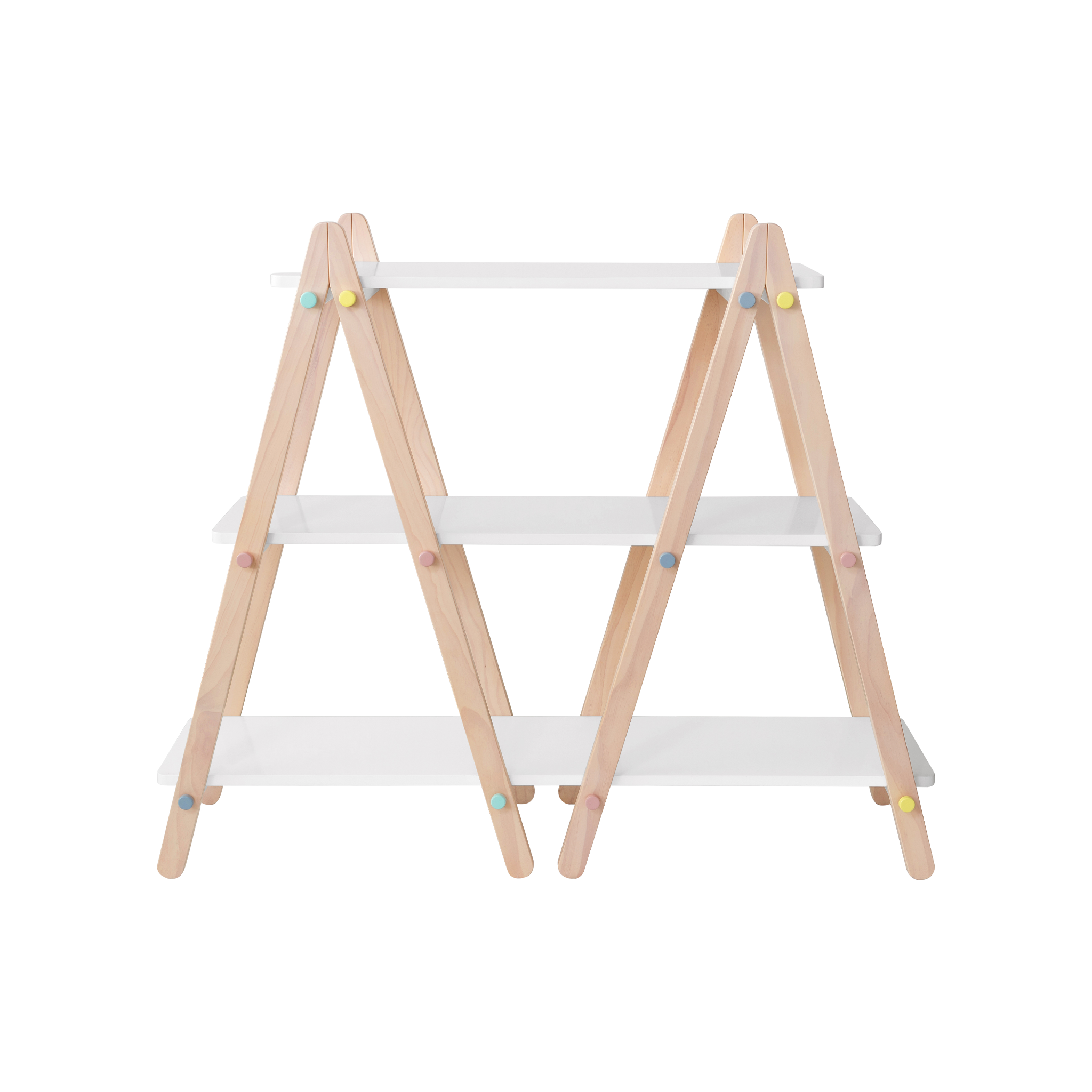 Dottie Bookcase in White and Washed Natural - Tots to Teens Furniture