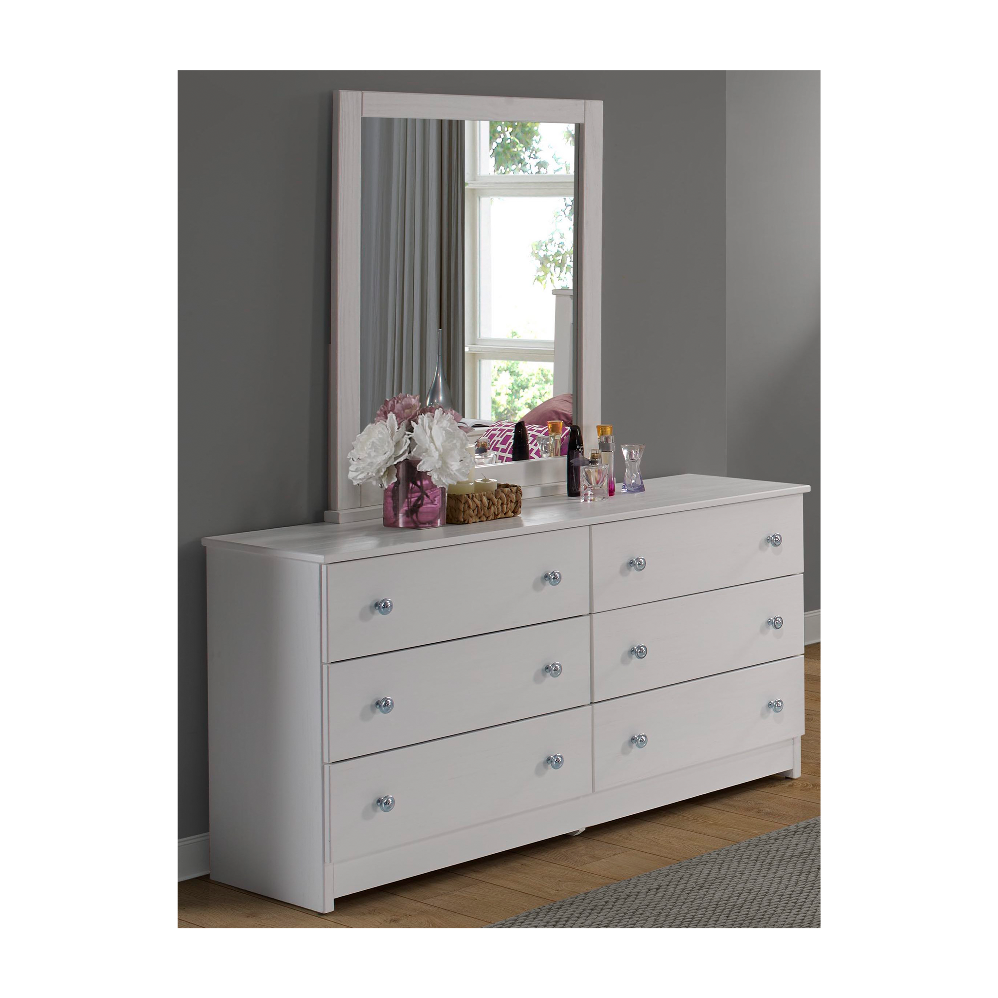 Wire Brushed 6 Drawer Double Dresser - Tots to Teens Furniture