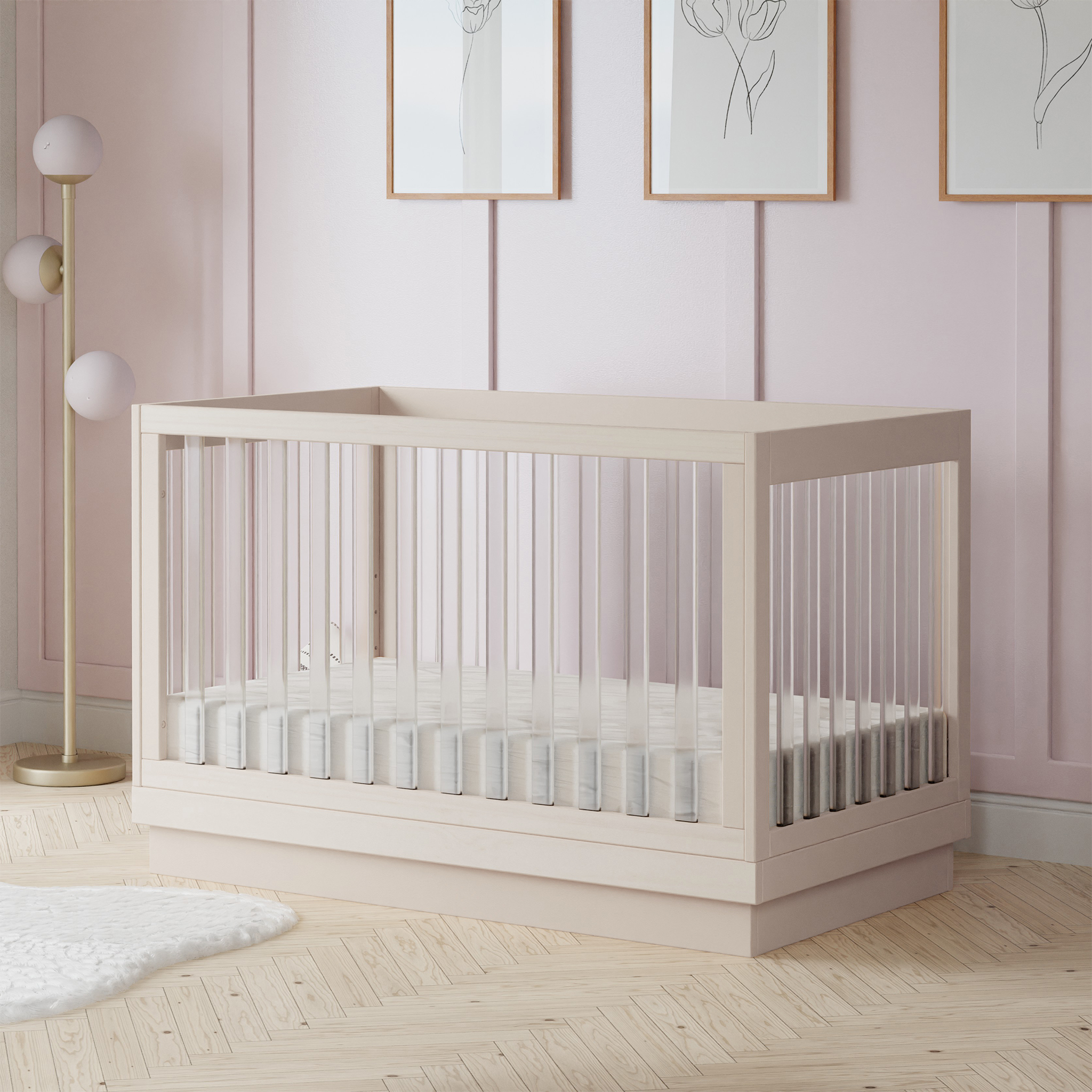 Harlow 3-in-1 Convertible Crib w/Toddler Bed Conversion Kit - Tots to Teens Furniture