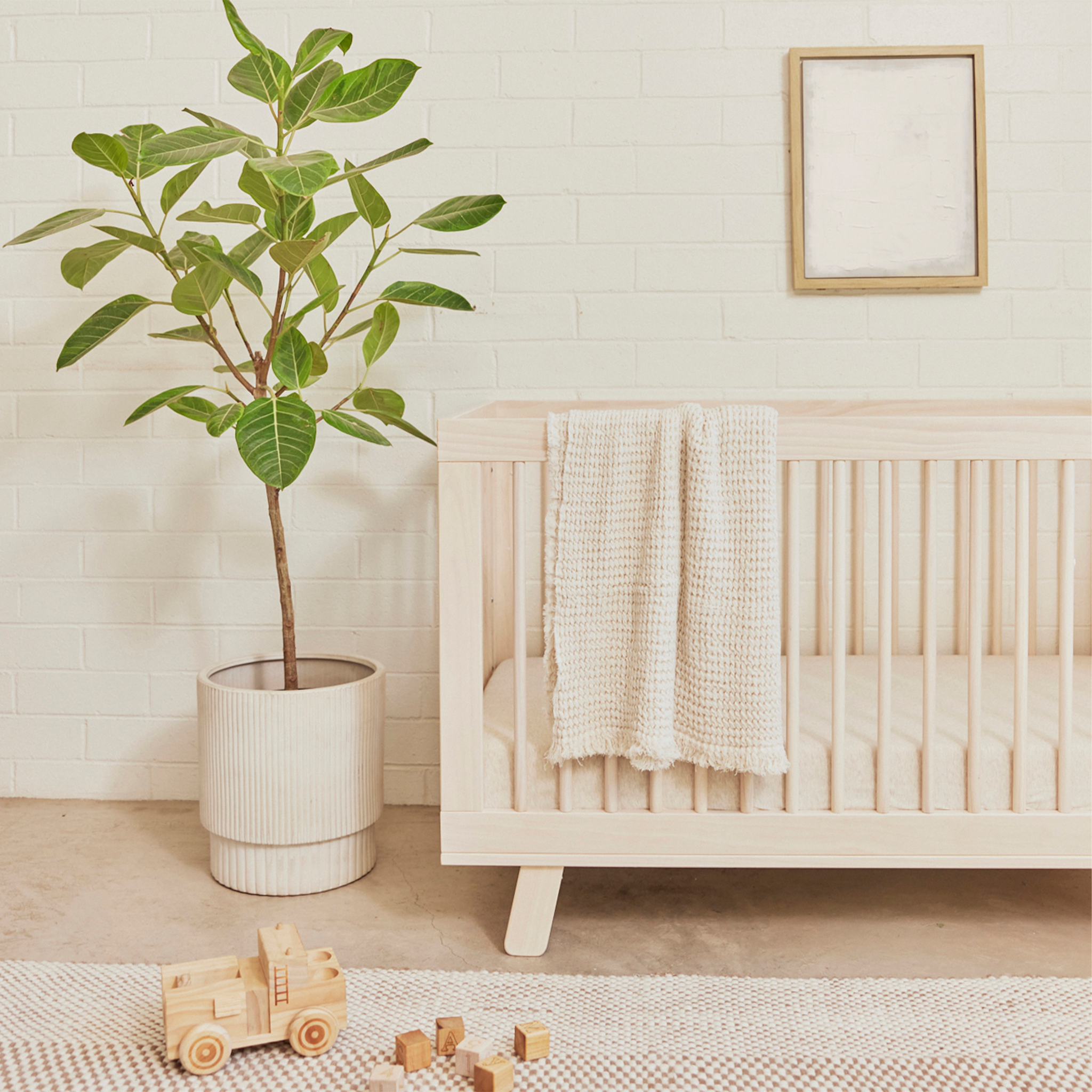 Hudson 3 in 1 Convertible Crib with Toddler Bed Conversion Kit - Tots to Teens Furniture