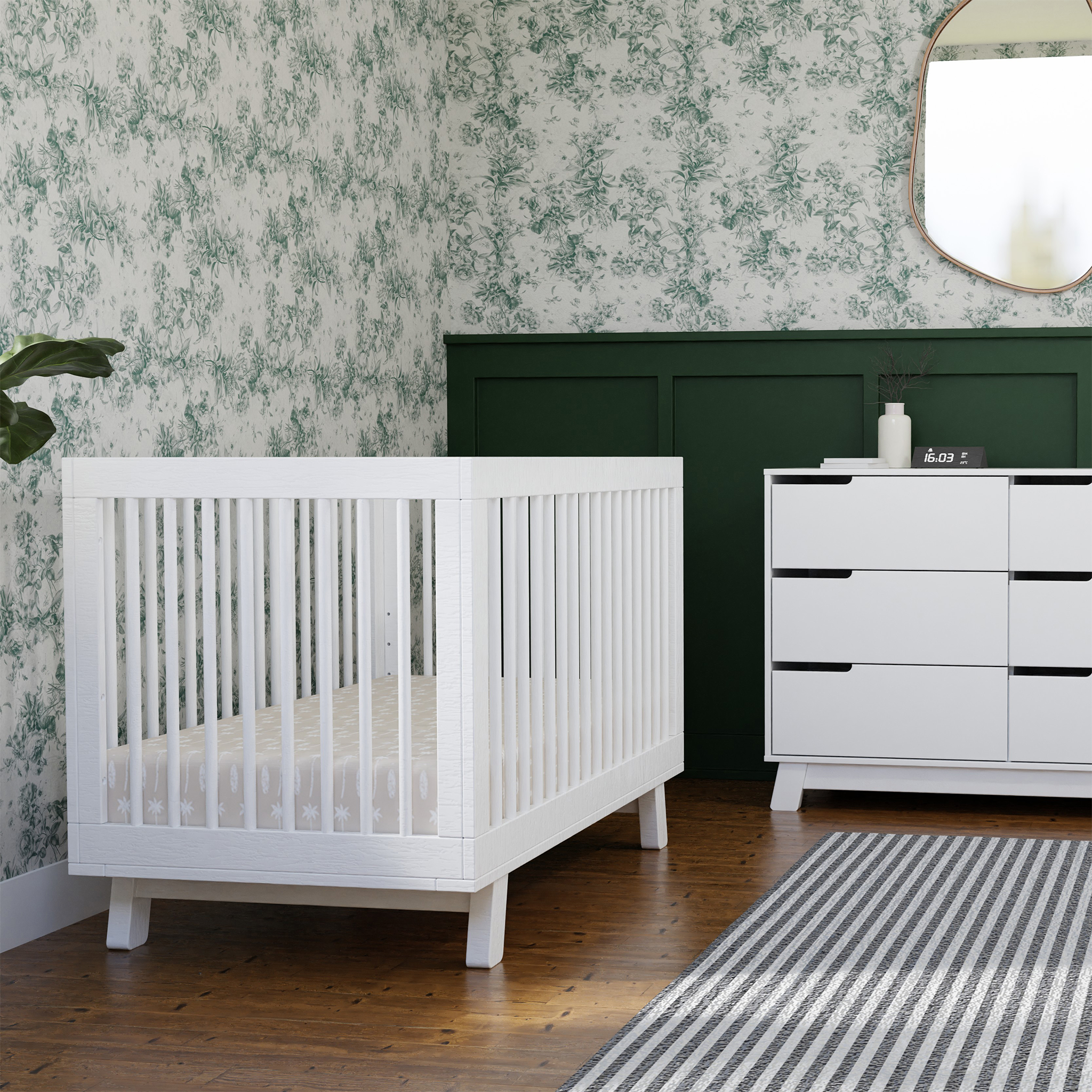 Hudson 3 in 1 Convertible Crib with Toddler Bed Conversion Kit - Tots to Teens Furniture