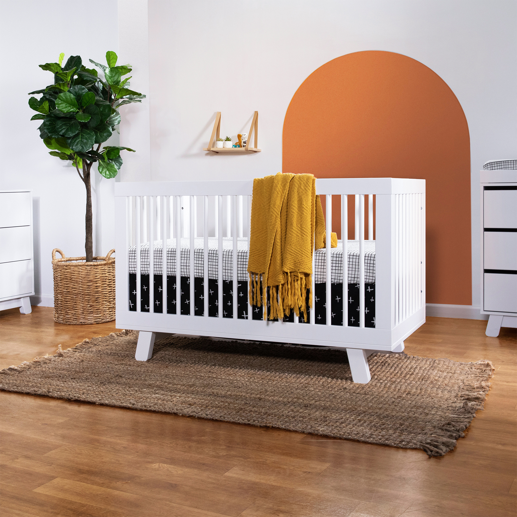 Hudson 3 in 1 Convertible Crib with Toddler Bed Conversion Kit - Tots to Teens Furniture