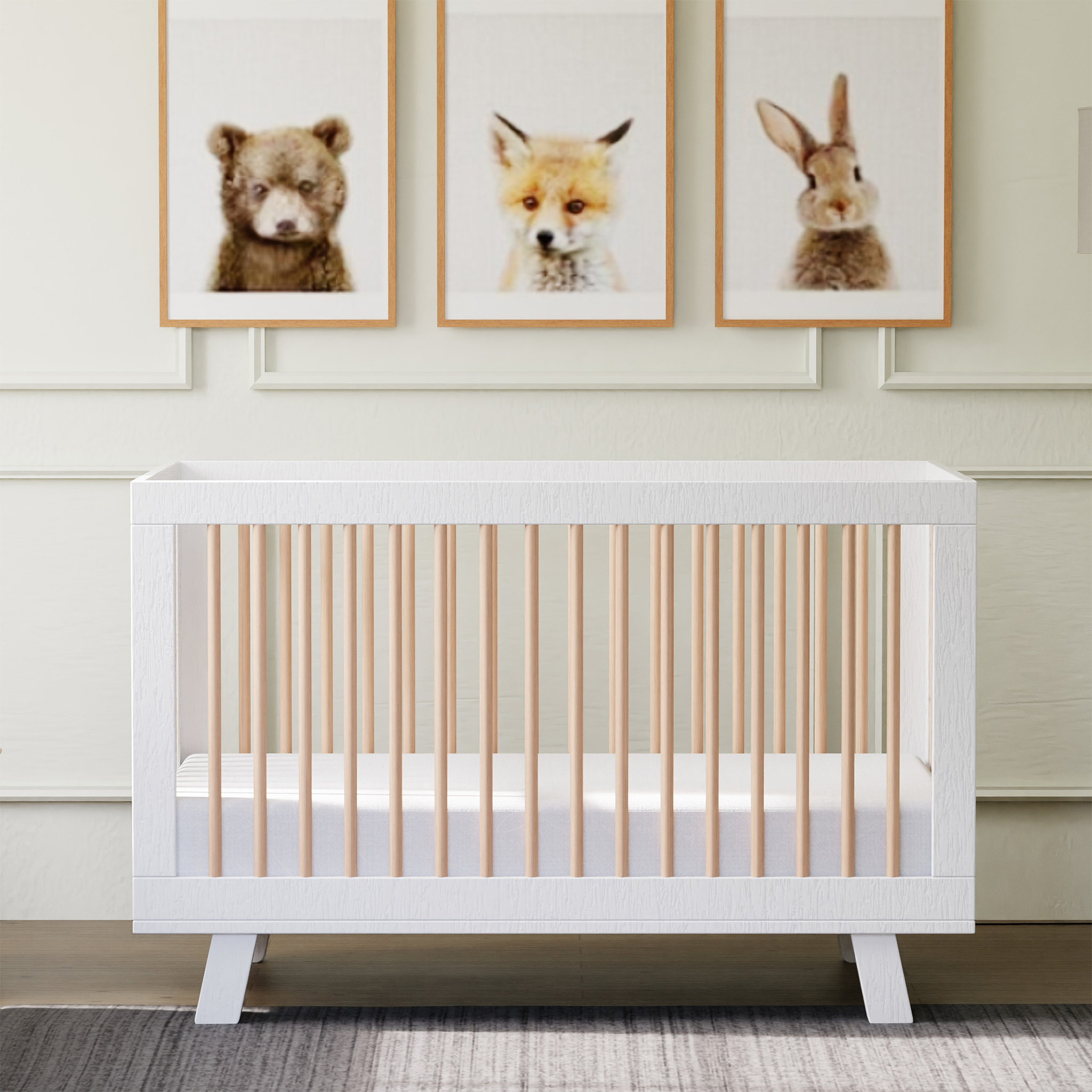 Hudson 3 in 1 Convertible Crib with Toddler Bed Conversion Kit - Tots to Teens Furniture
