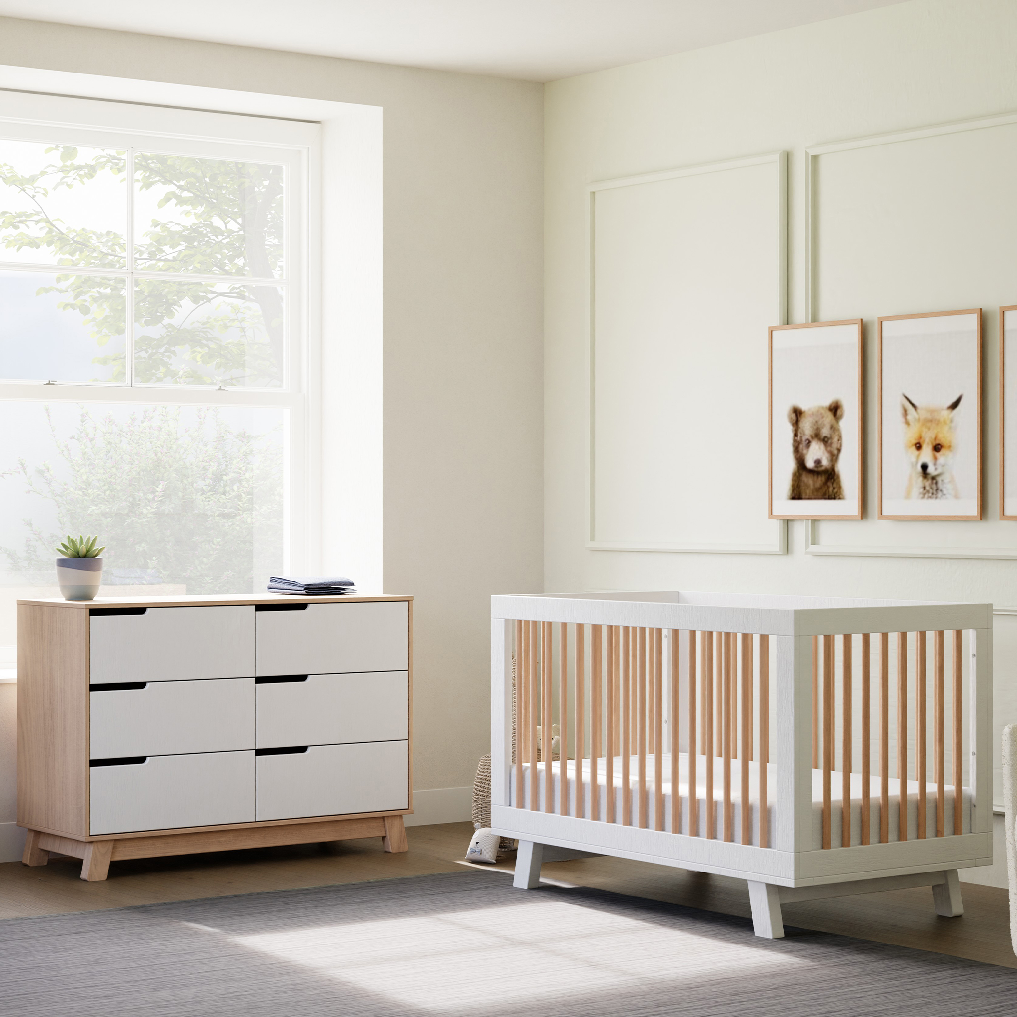 Hudson 3 in 1 Convertible Crib with Toddler Bed Conversion Kit - Tots to Teens Furniture