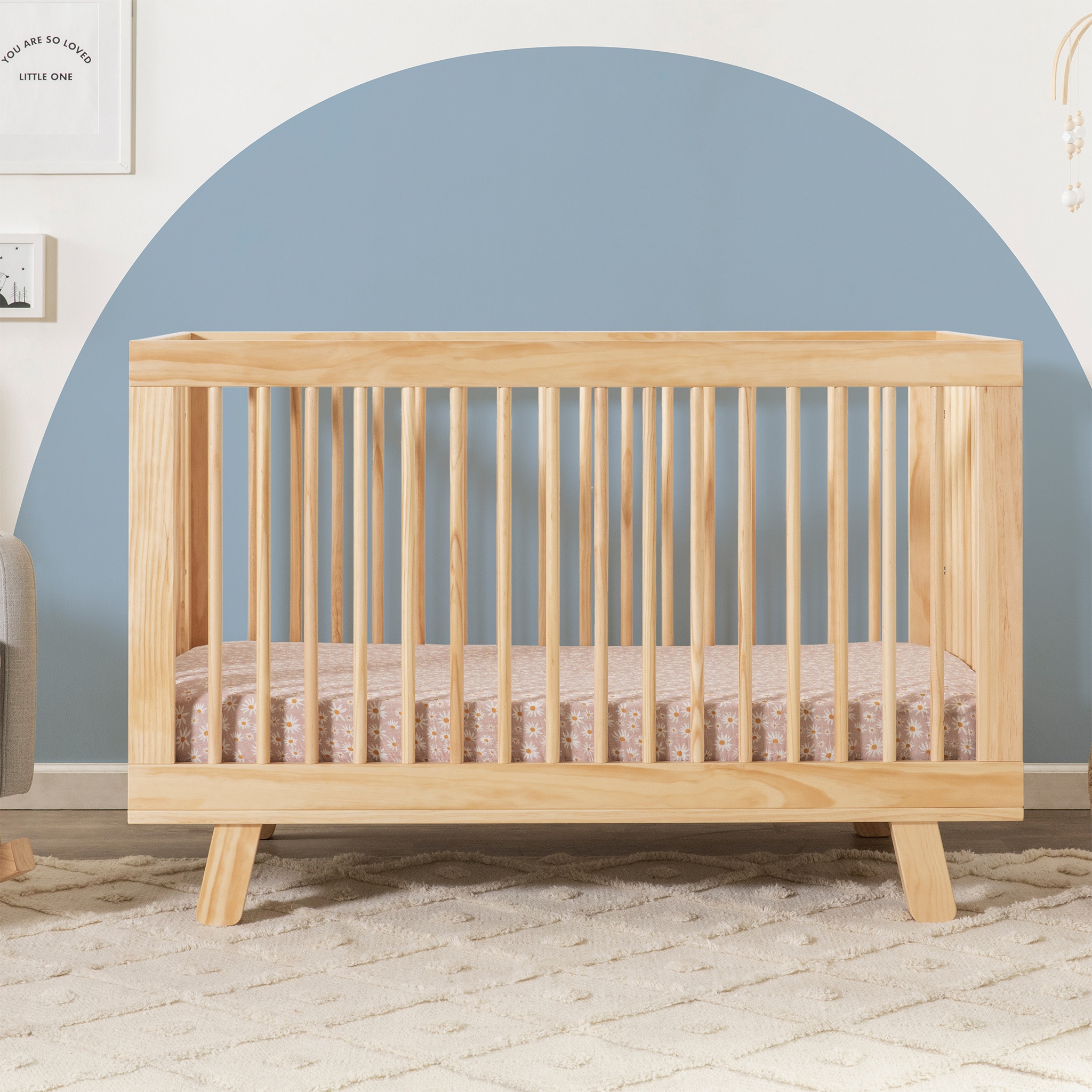 Hudson 3 in 1 Convertible Crib with Toddler Bed Conversion Kit - Tots to Teens Furniture