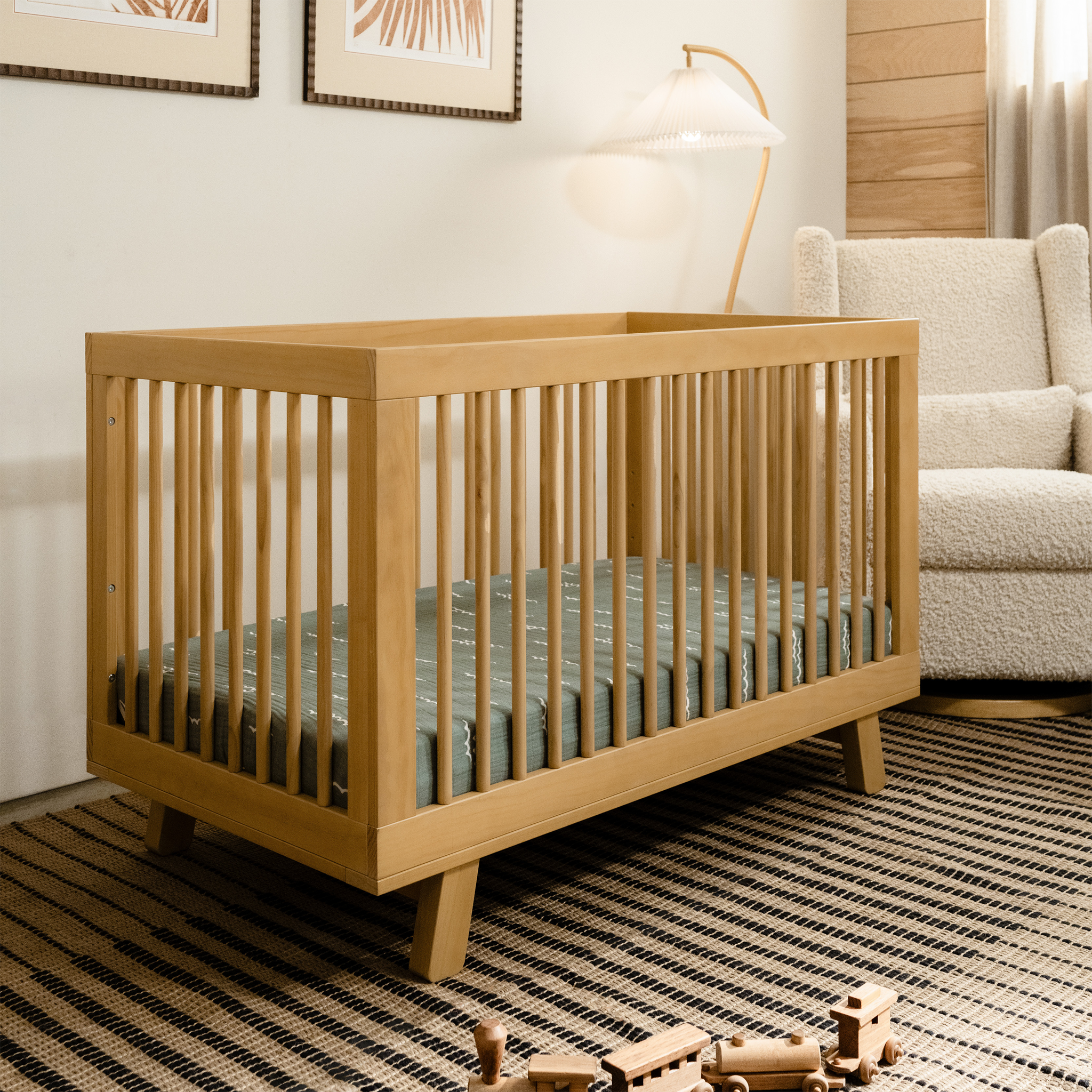 Hudson 3 in 1 Convertible Crib with Toddler Bed Conversion Kit - Tots to Teens Furniture