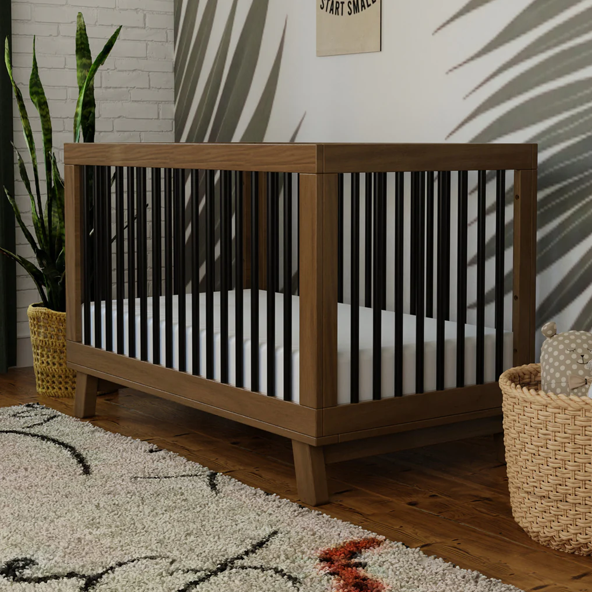 Hudson 3 in 1 Convertible Crib with Toddler Bed Conversion Kit - Tots to Teens Furniture