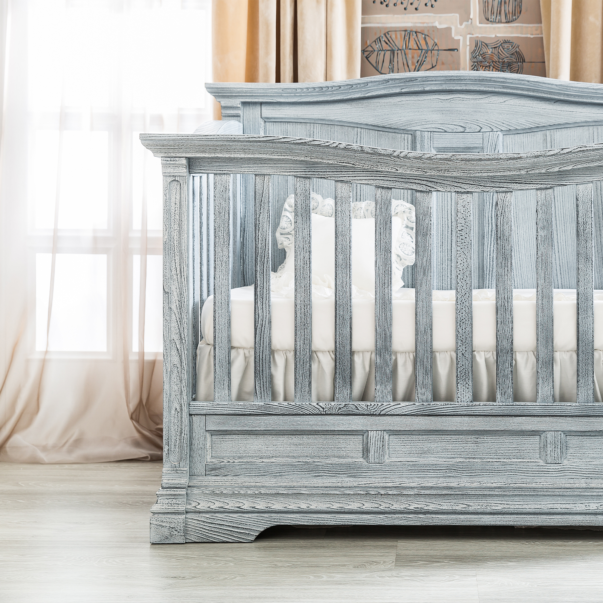 Imperio Convertible Crib w/ Solid Back - Tots to Teens Furniture