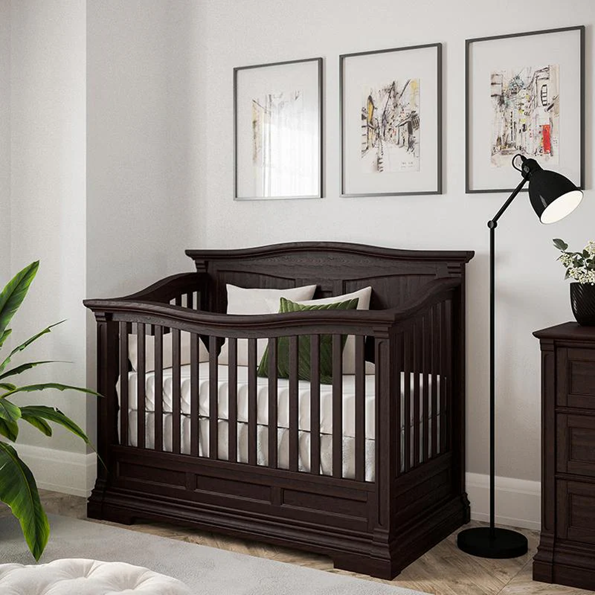 Imperio Convertible Crib w/ Solid Back - Tots to Teens Furniture