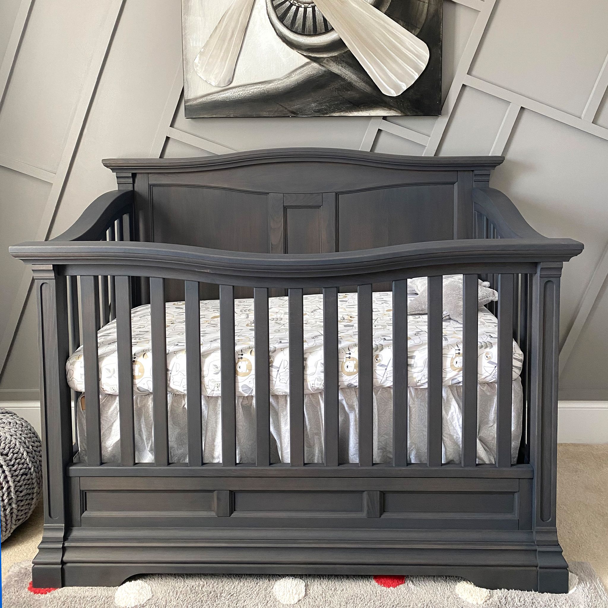 Imperio Convertible Crib w/ Solid Back - Tots to Teens Furniture