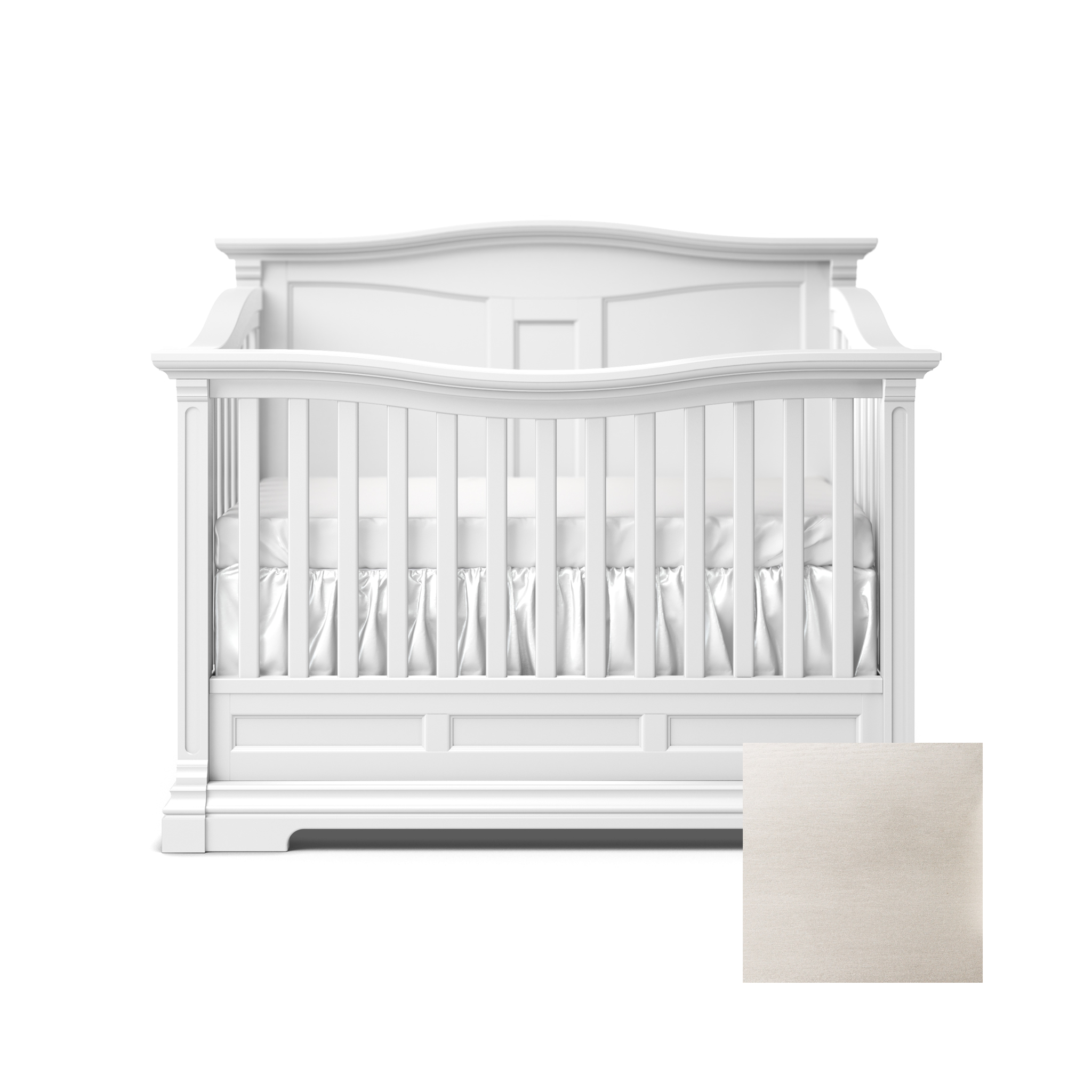 Imperio Convertible Crib w/ Solid Back - Tots to Teens Furniture