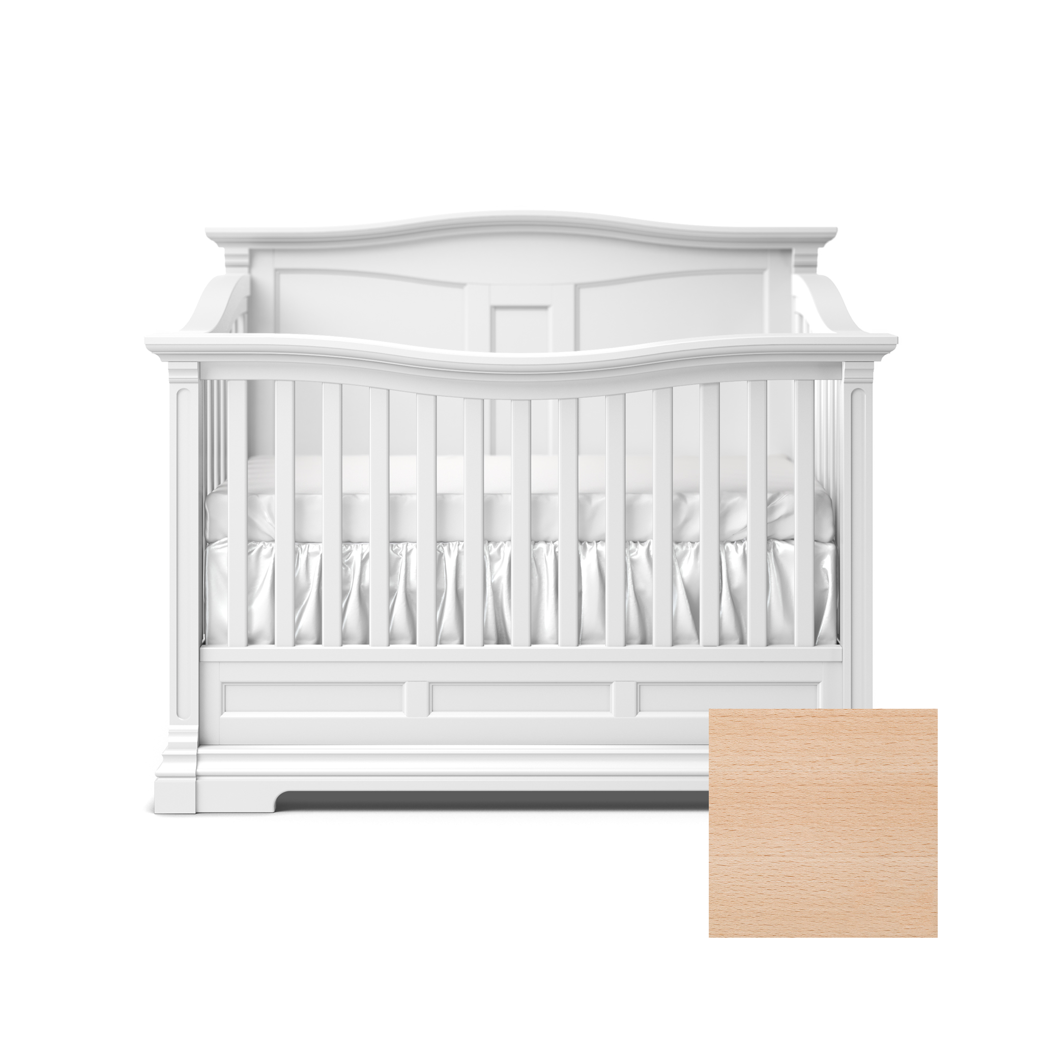 Imperio Convertible Crib w/ Solid Back - Tots to Teens Furniture