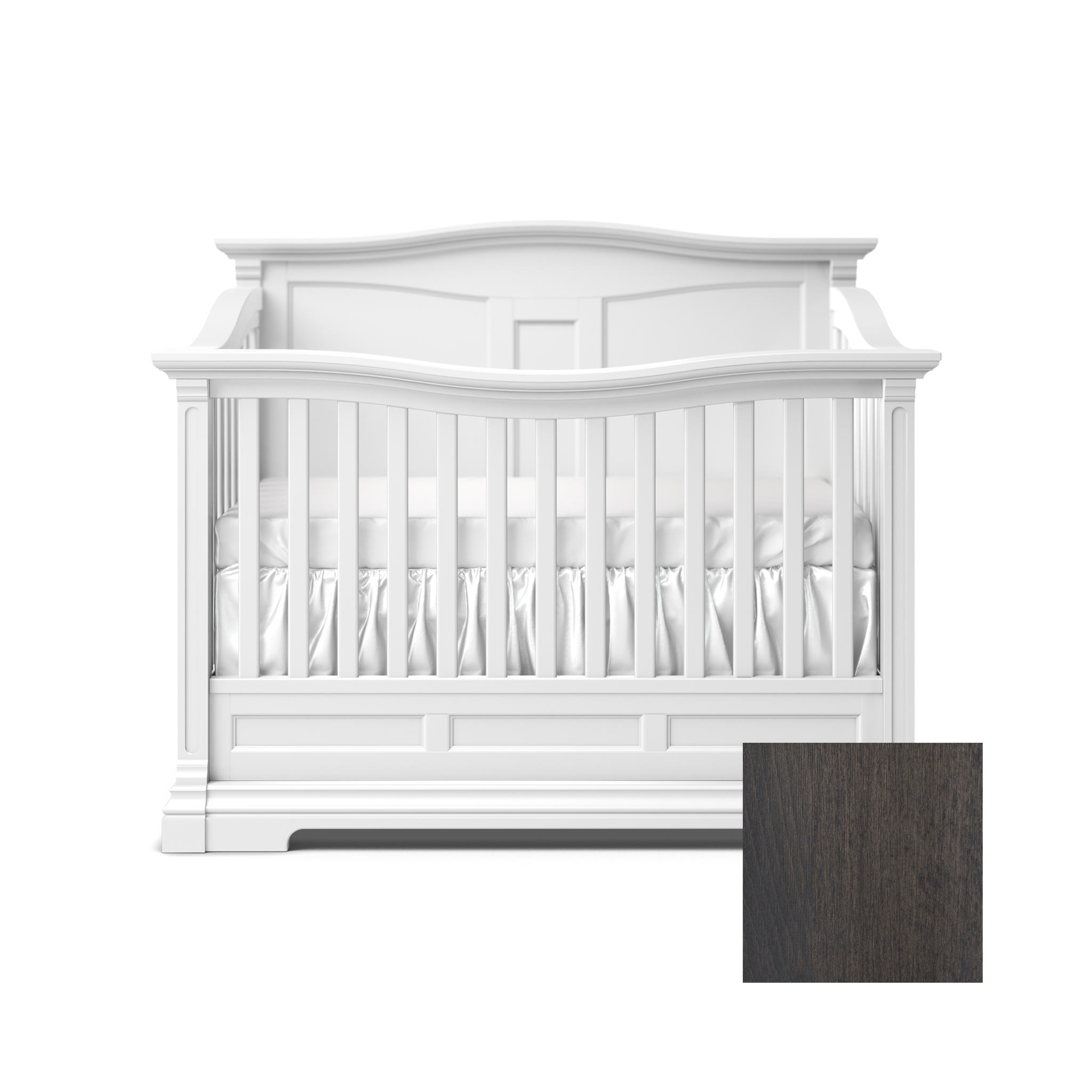 Imperio Convertible Crib w/ Solid Back - Tots to Teens Furniture