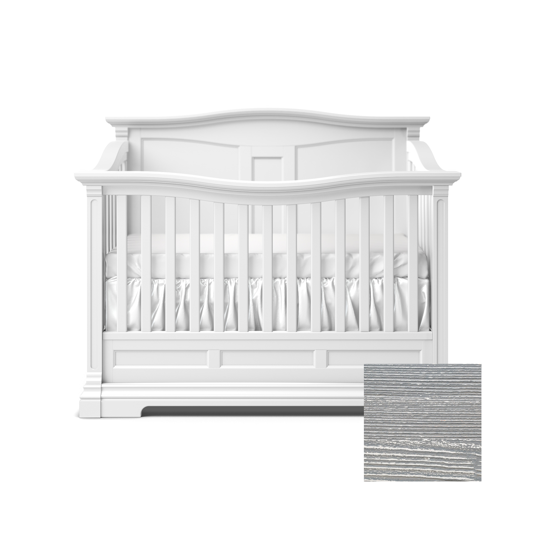 Imperio Convertible Crib w/ Solid Back - Tots to Teens Furniture