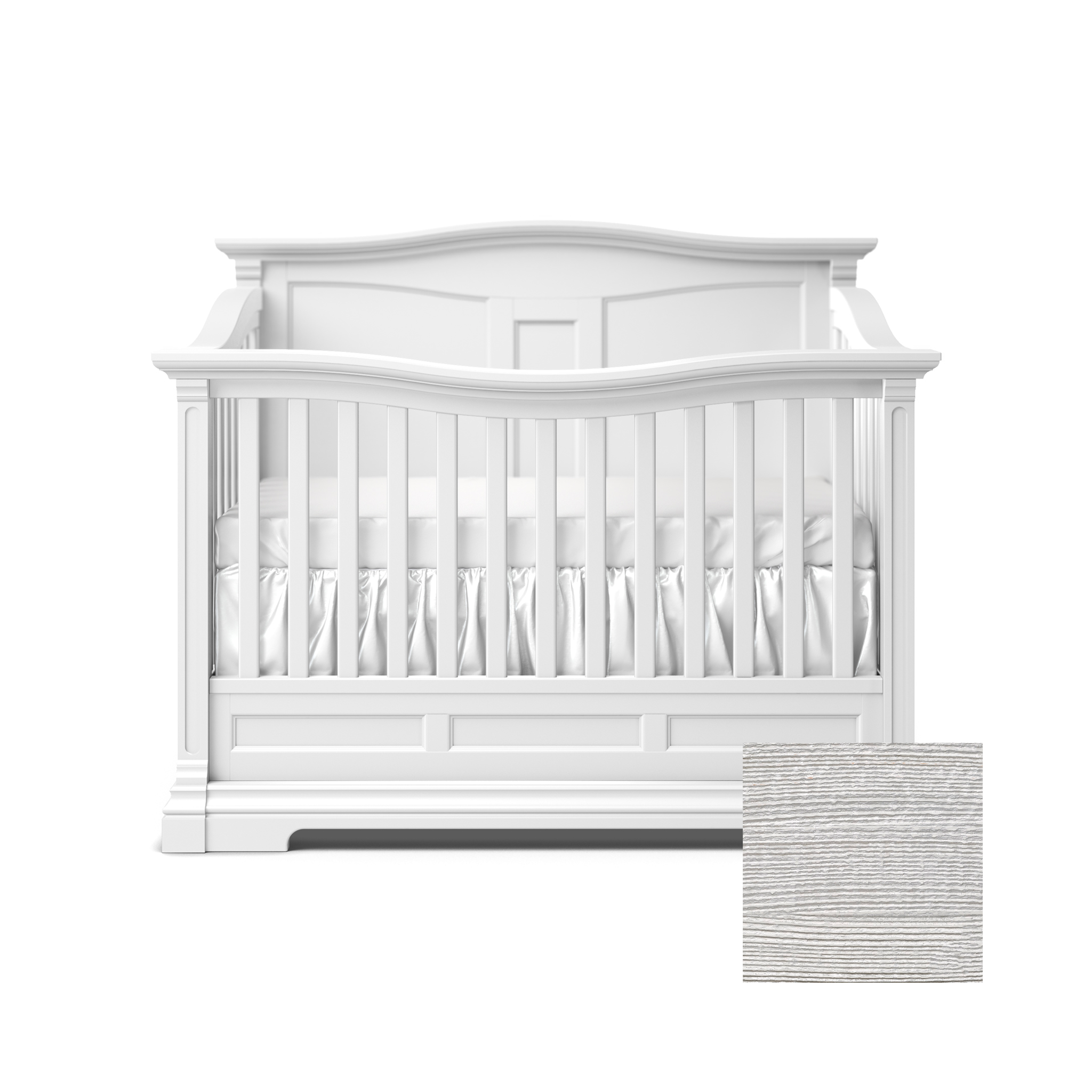 Imperio Convertible Crib w/ Solid Back - Tots to Teens Furniture