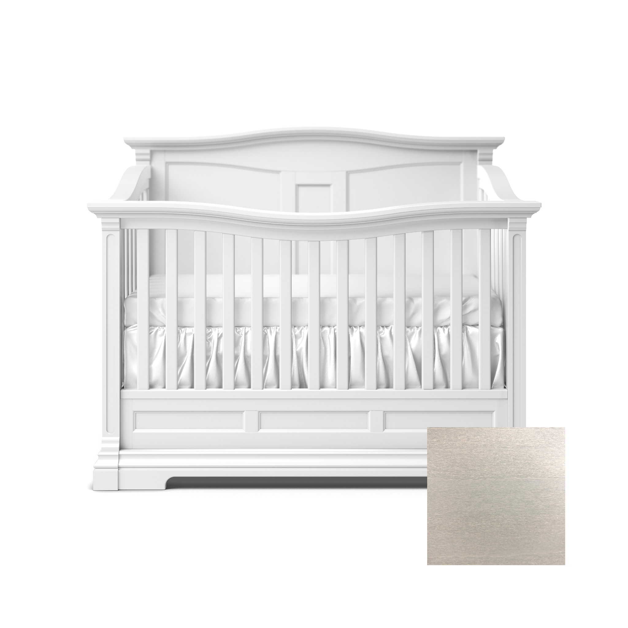 Imperio Convertible Crib w/ Solid Back - Tots to Teens Furniture