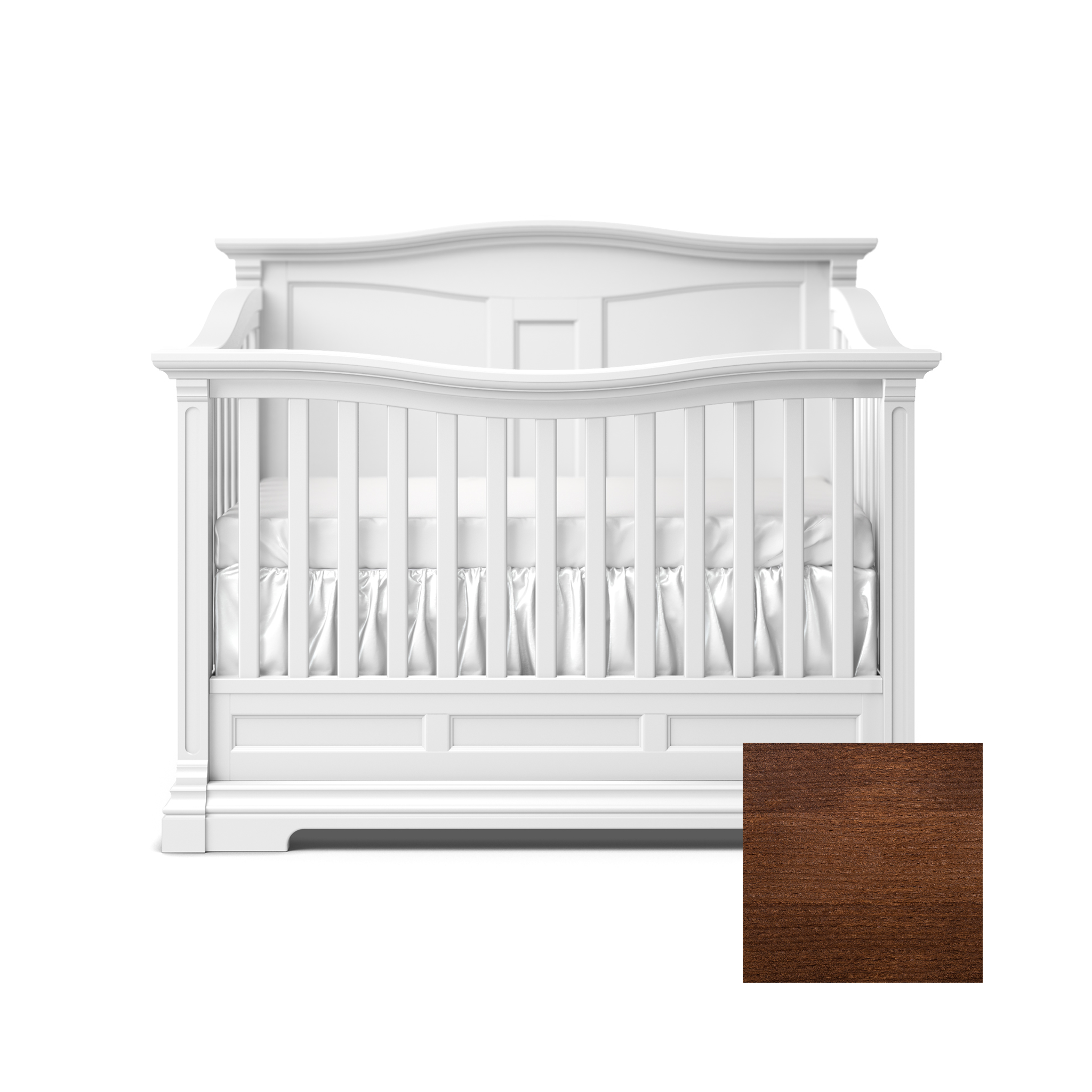 Imperio Convertible Crib w/ Solid Back - Tots to Teens Furniture