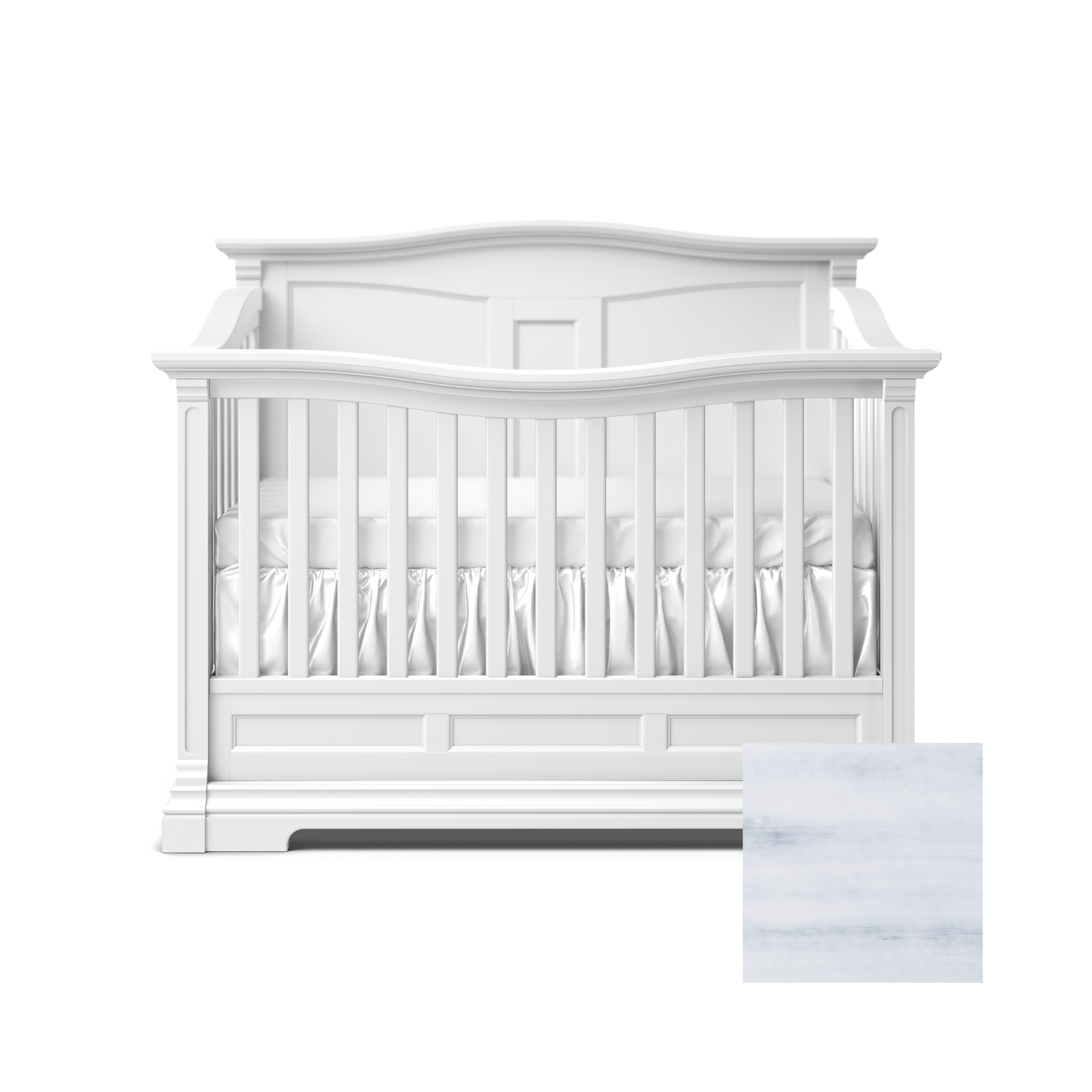 Imperio Convertible Crib w/ Solid Back - Tots to Teens Furniture