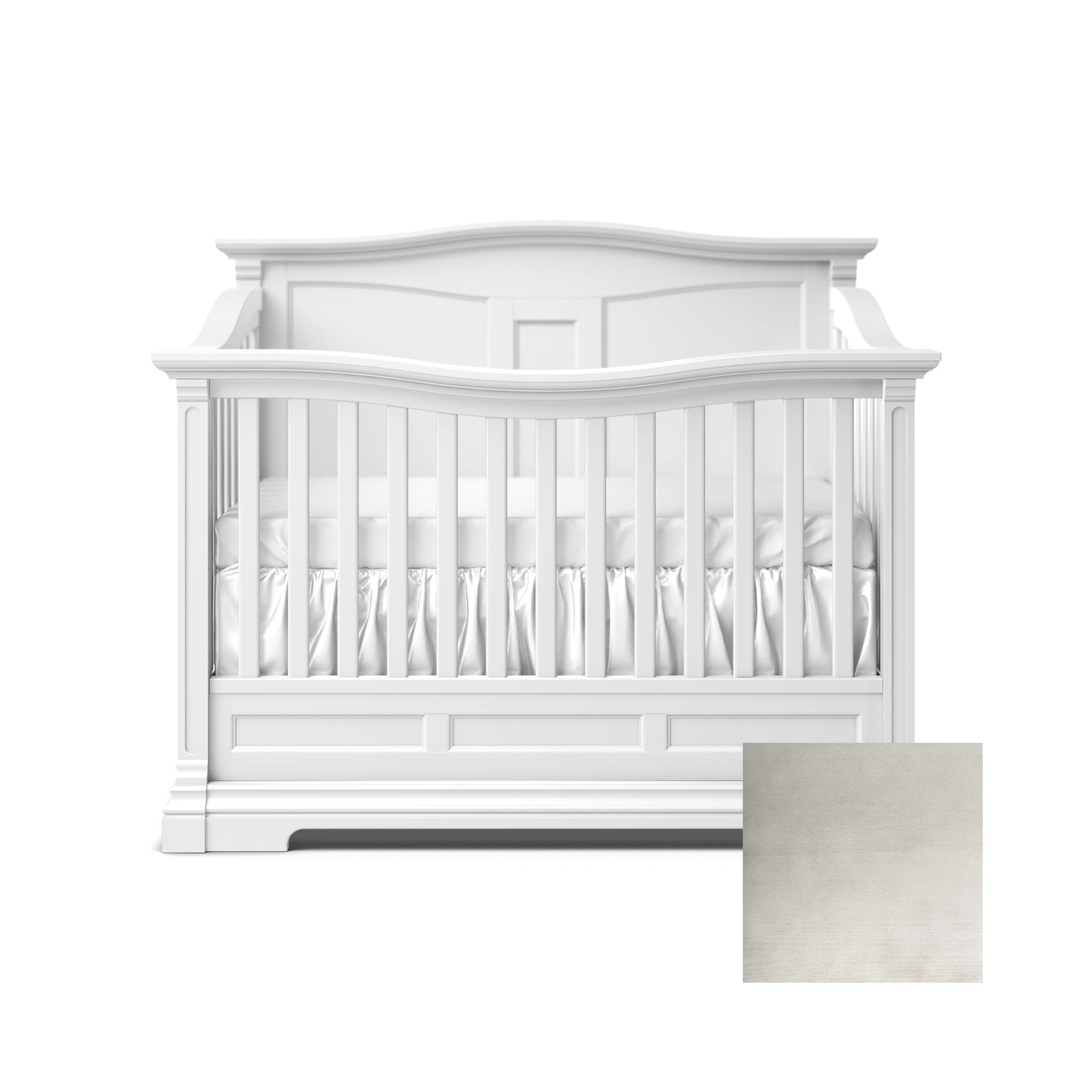 Imperio Convertible Crib w/ Solid Back - Tots to Teens Furniture